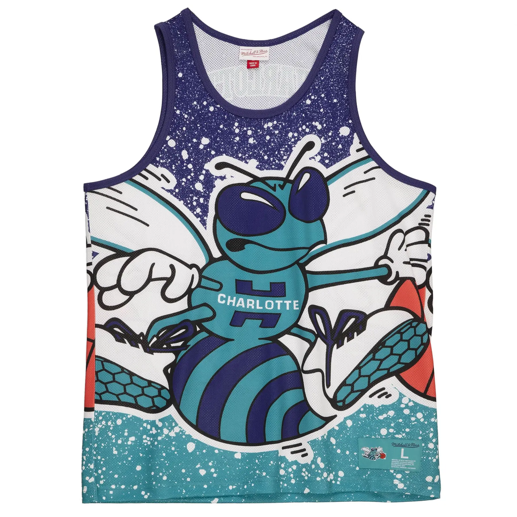 D bardeur Mitchell & Ness Jumbotron Mesh Charlotte Hornets