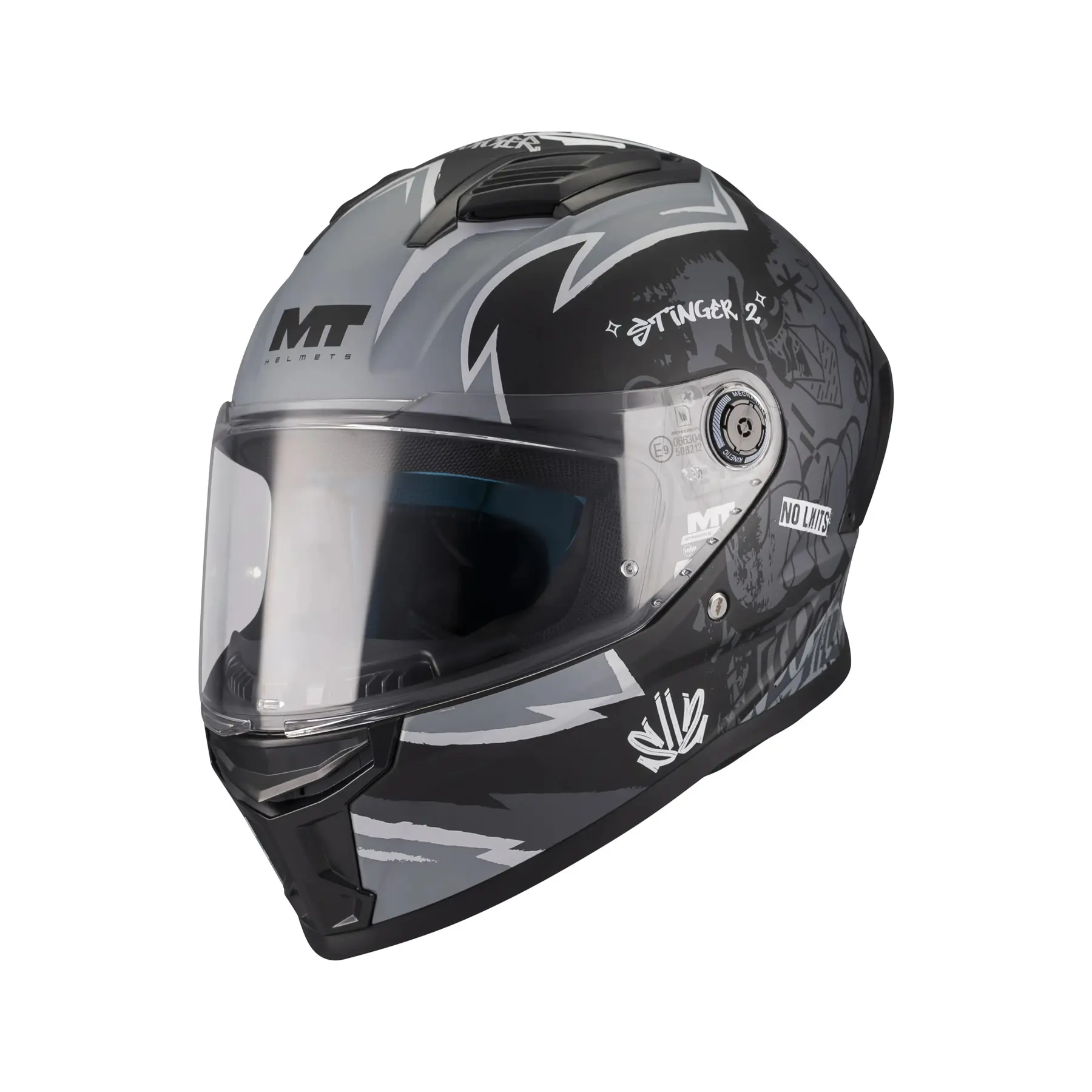 Motorrad-Integralhelm MT Helmets Stinger 2 Tagger B2 Matt