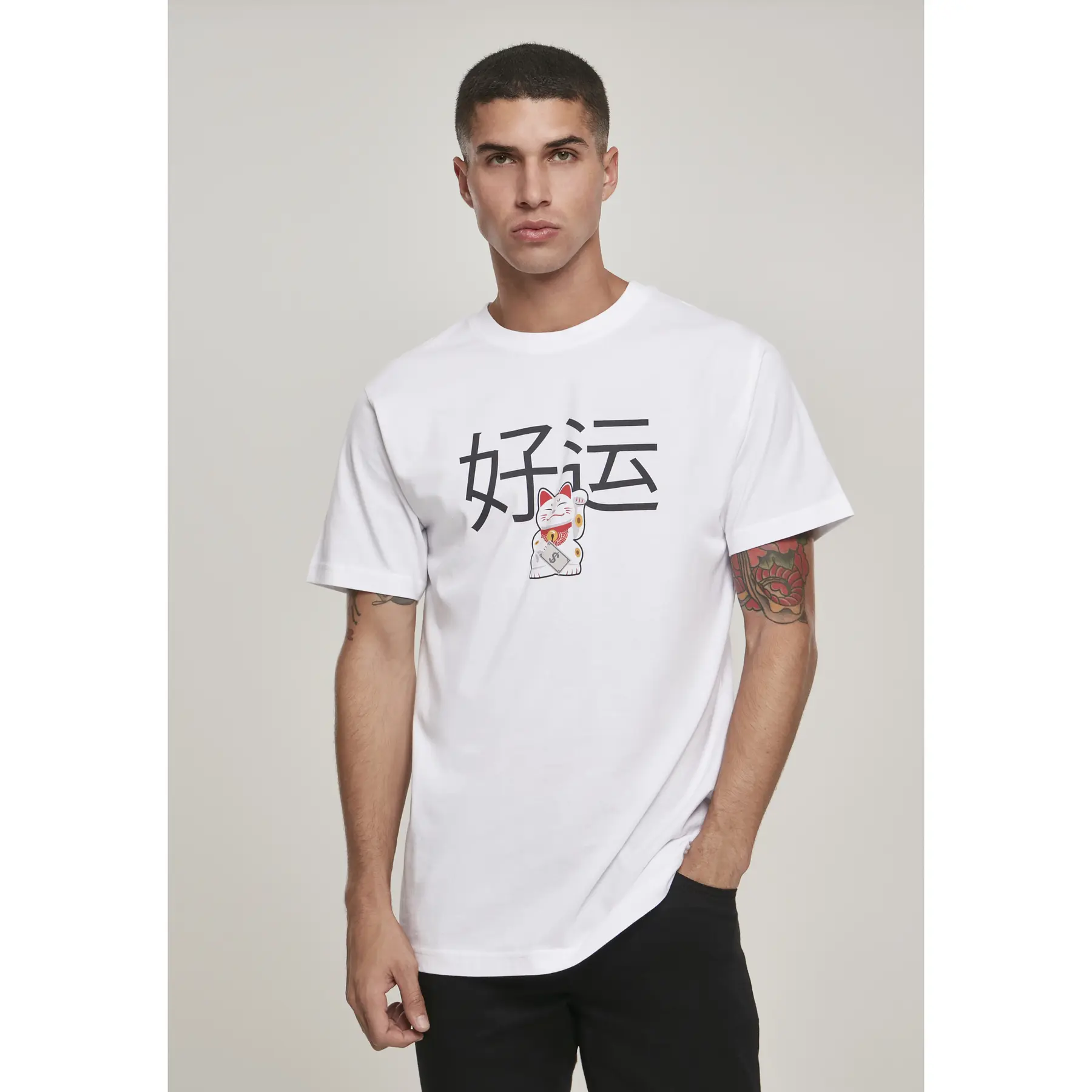 T-shirt Mister Tee waving cat