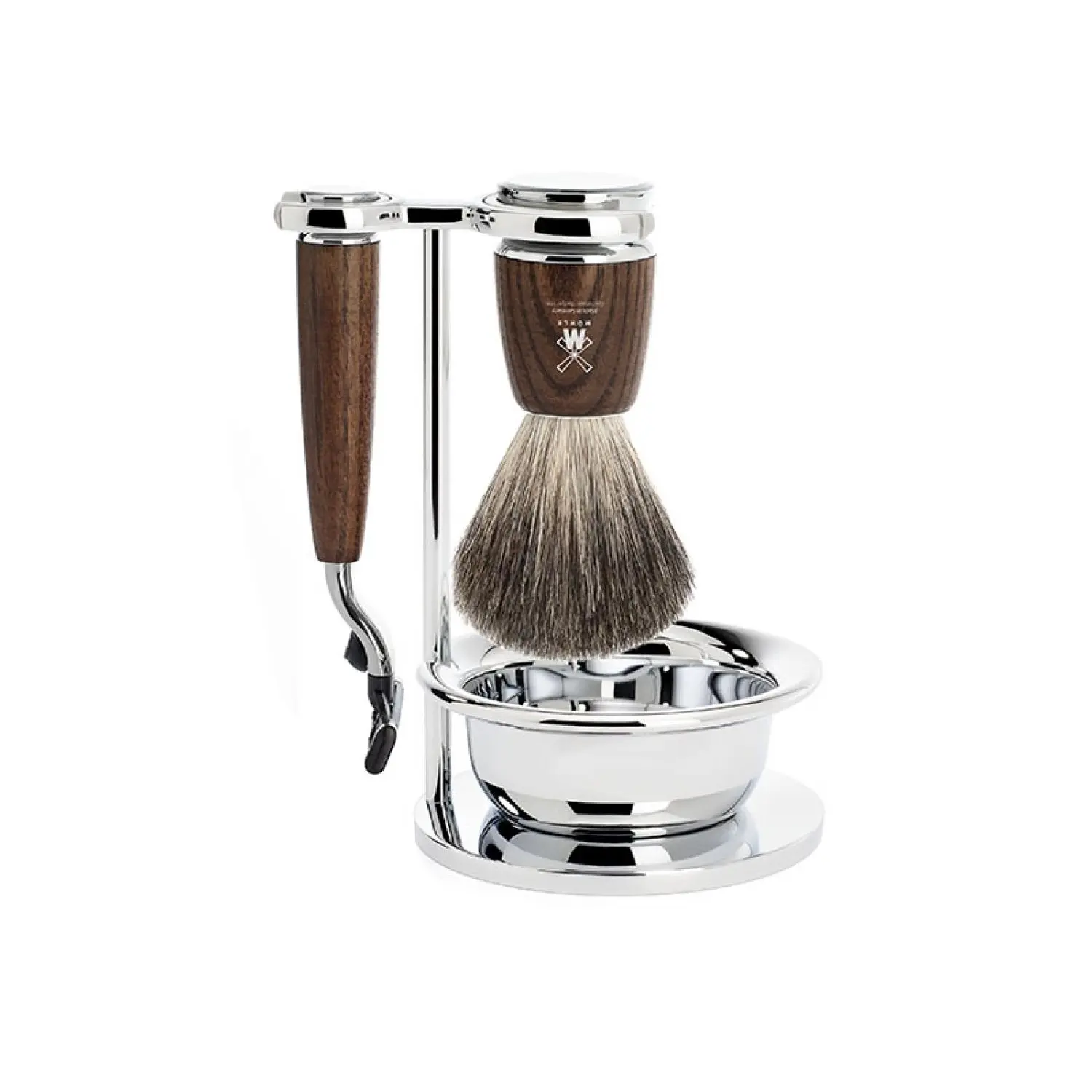 Kit de rasage frêne Mühle Rytmo Mach3 Pur (x4) Kit de rasage frêne Mühle Rytmo Mach3 Pur (x4)
