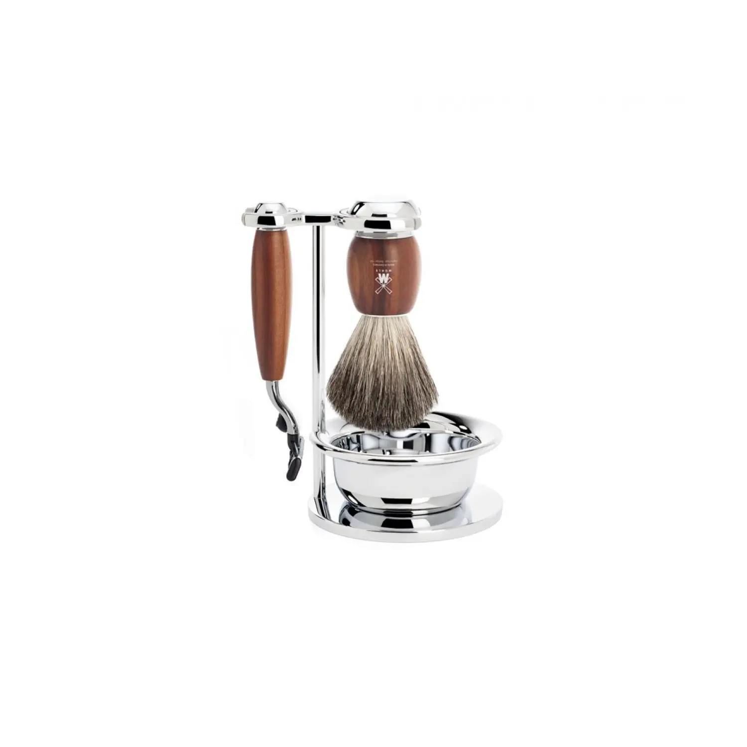 Kit de rasage Mühle Vivo Mach3® Pur Prunier (x4)