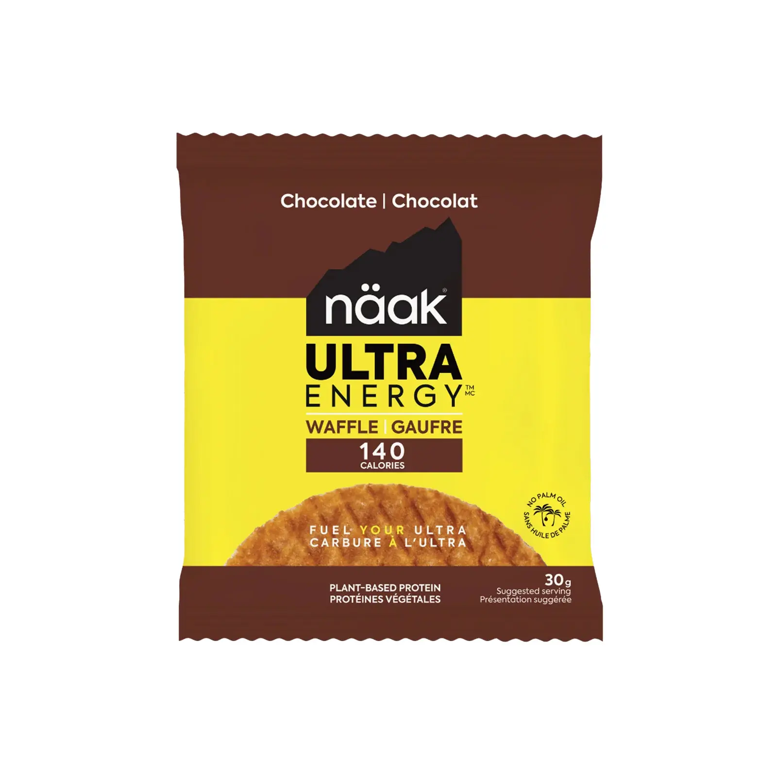 Galletas energéticas, gofres con sabor chocolate Naäk