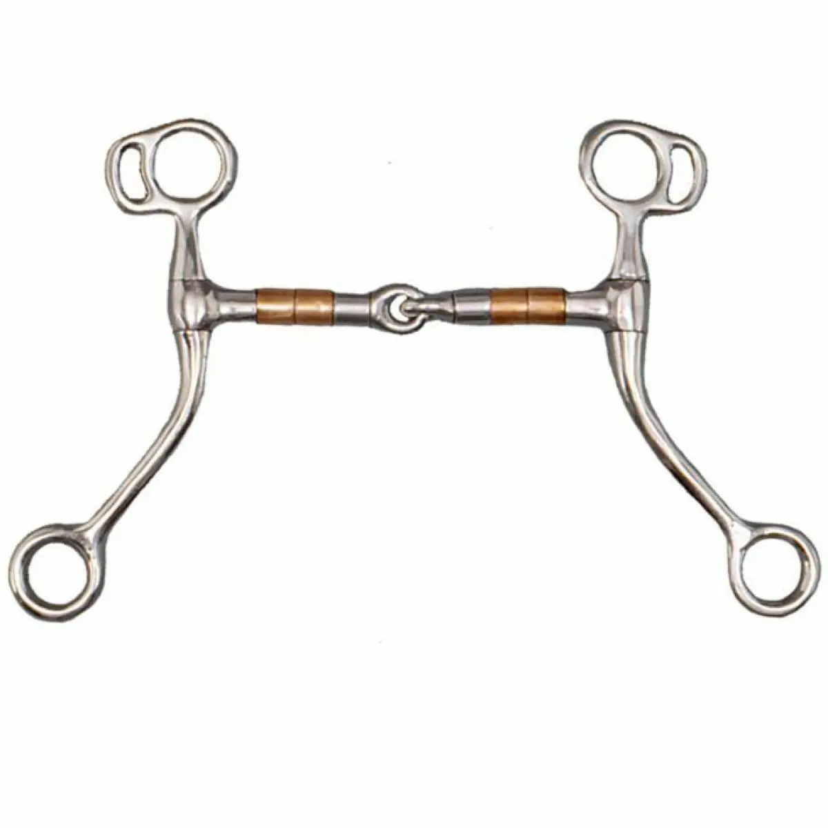 Pelham for broken horse in copper rolls Natowa