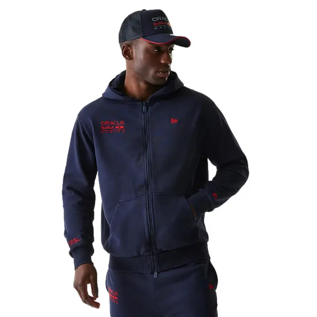 sweat à capuche zippé oversize rb racing f1 team officiel formule 1 new era