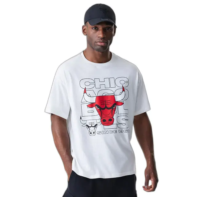 T shirt oversize Chicago Bulls NBA Outline Graphic
