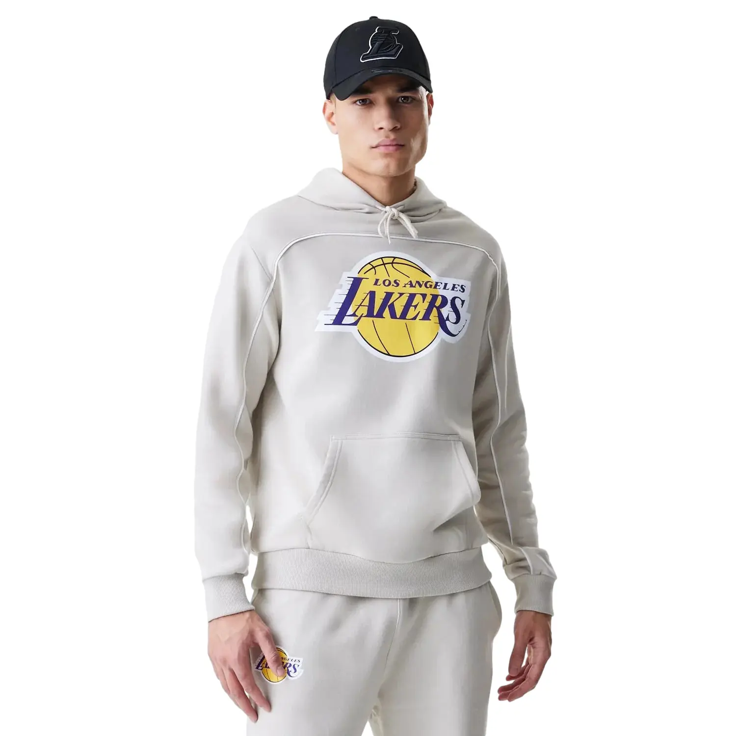 Felpa con cappuccio oversize LA Lakers New Era NBA Piping