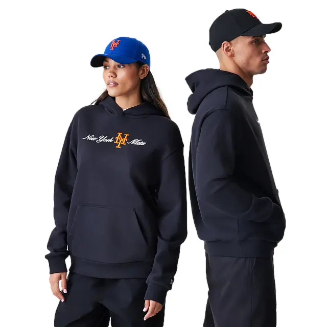 Sweatshirt à capuche oversize New York Mets MLB Script