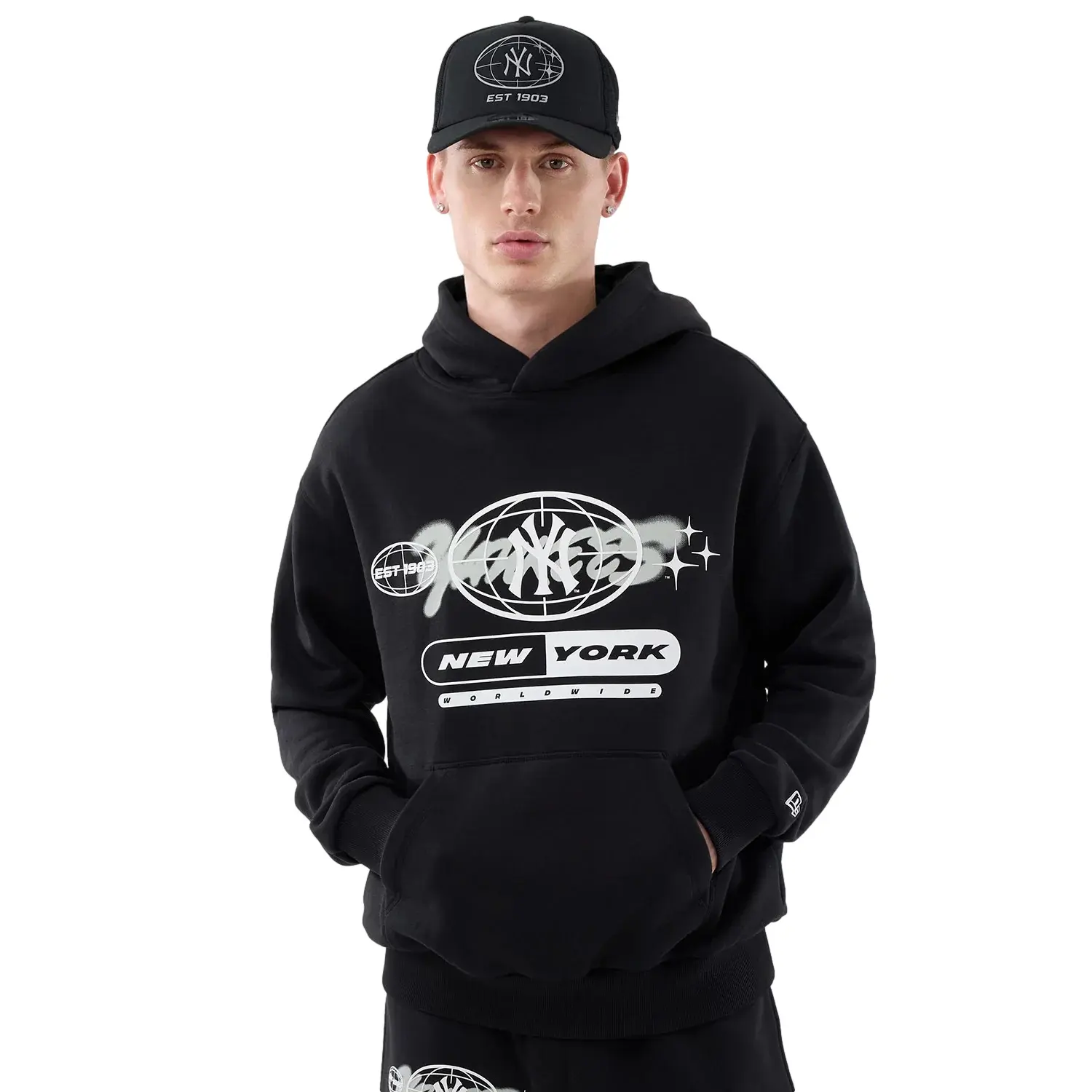 Felpa con cappuccio oversize New York Yankees New Era MLB
