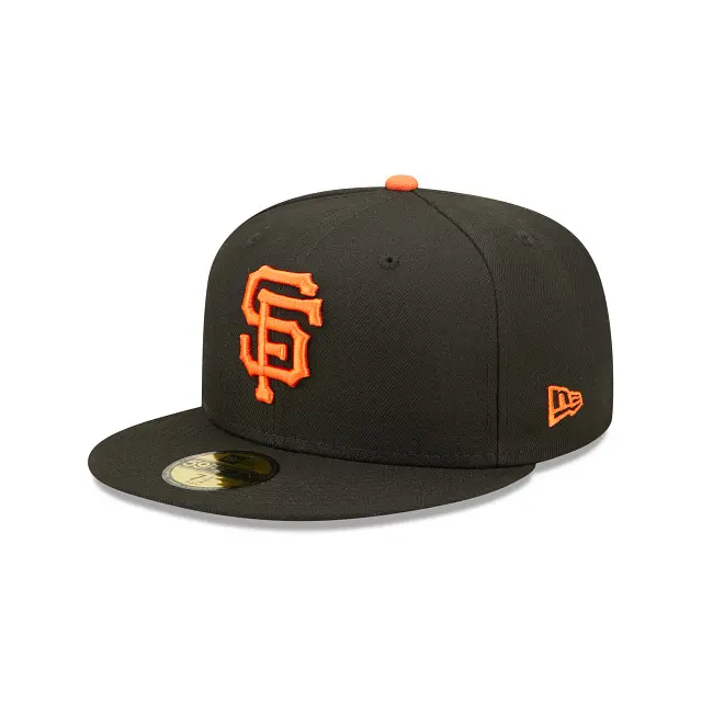 San Francisco Giants Fitted Cap Black Orange Cap Maat : 7/1.8