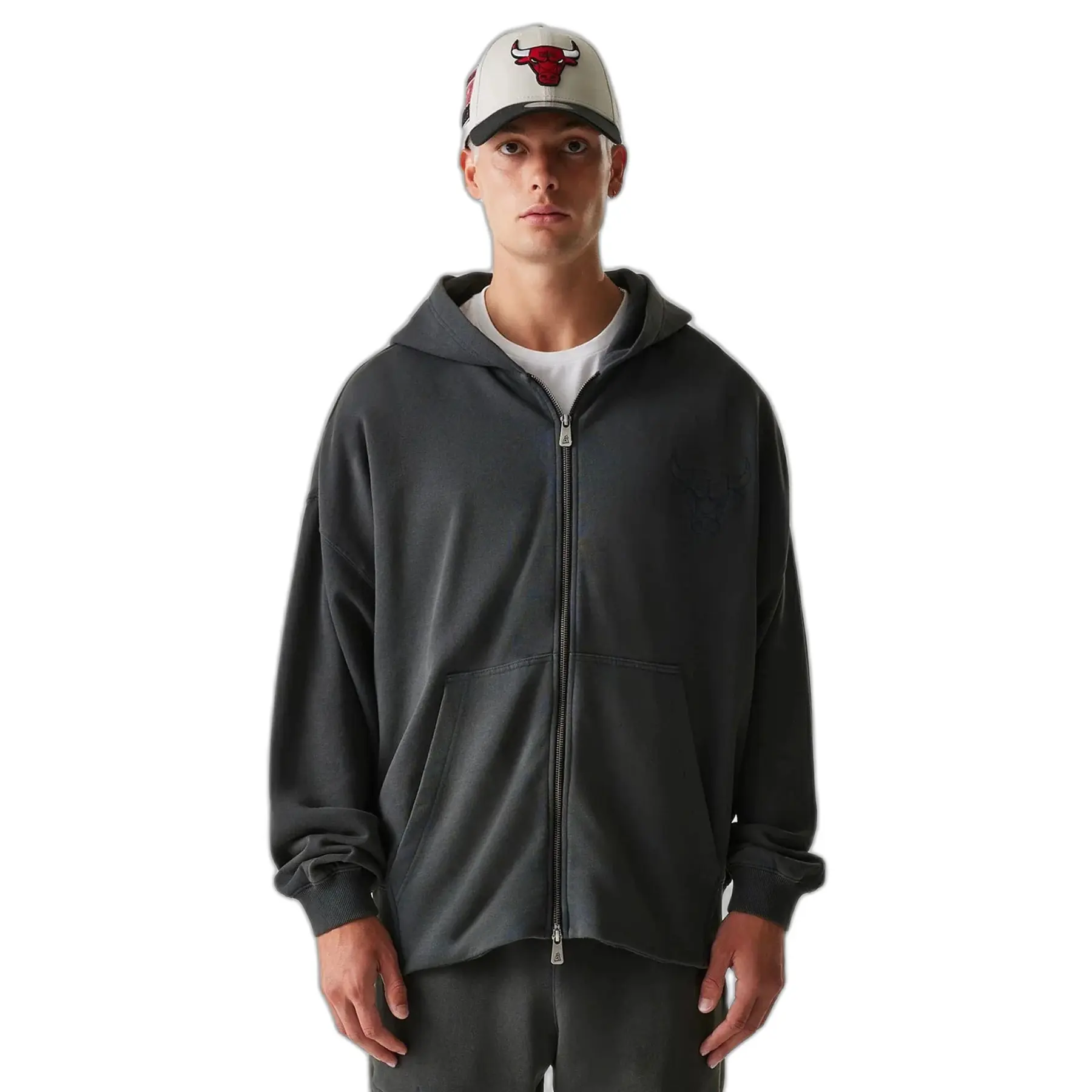 Felpa full zip Chicago Bulls Washed