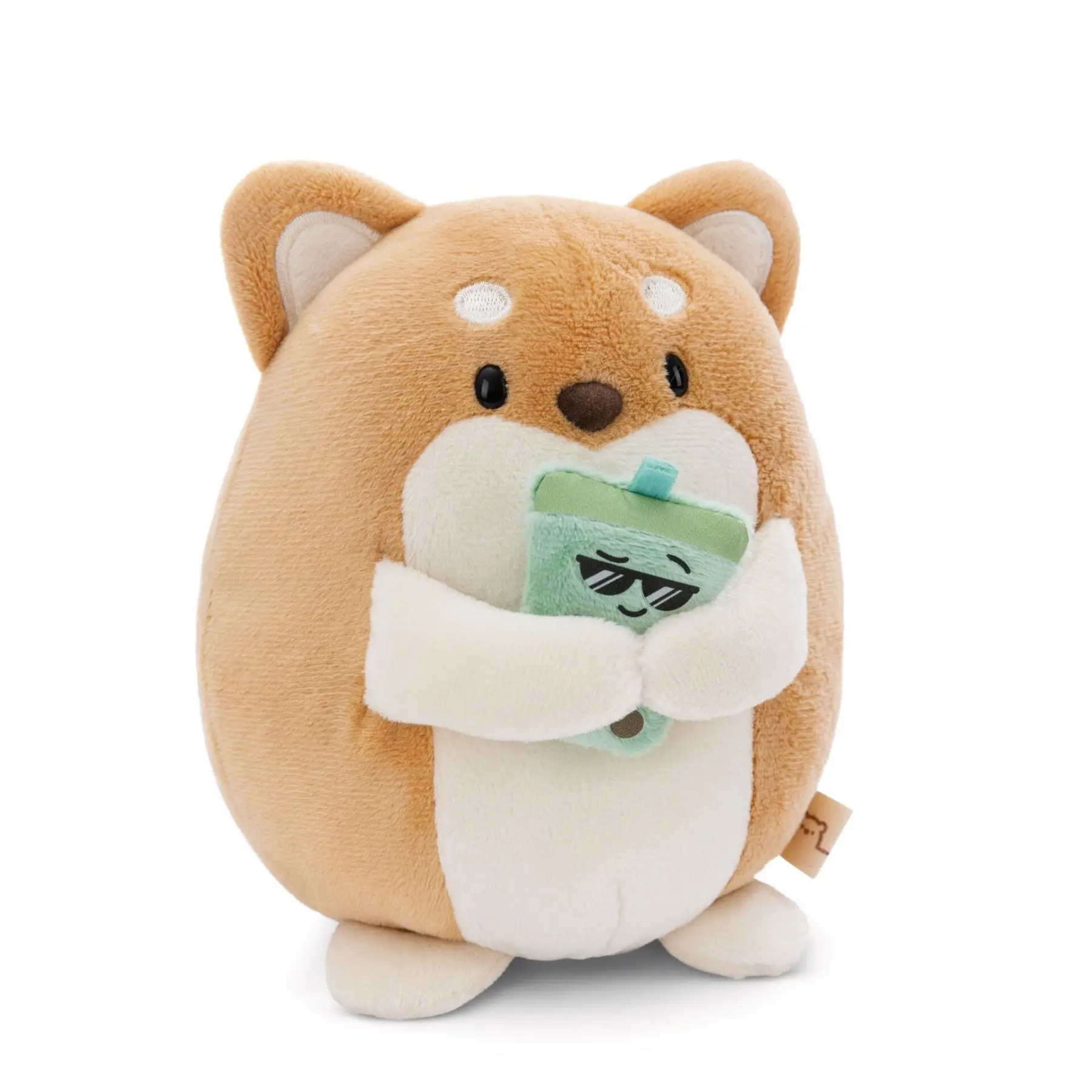 Plüschtier Hund mit Bubble Tea in einer Geschenkbox Nici Hiro