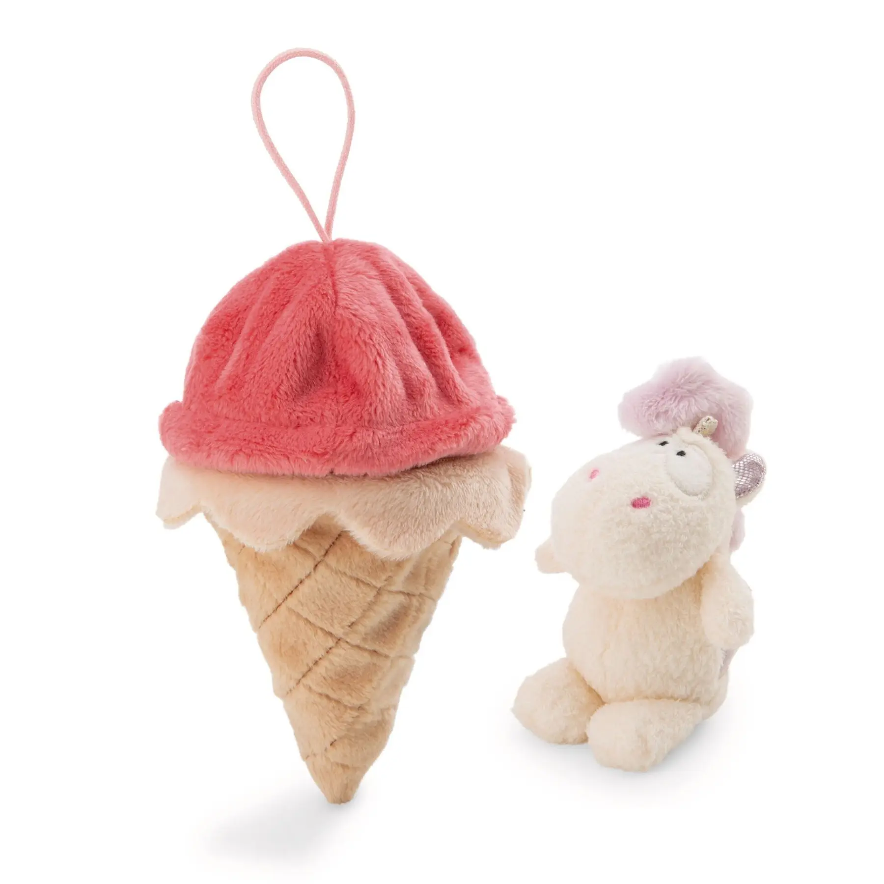 Peluche unicorne dans une glace Nici Creamy Pink