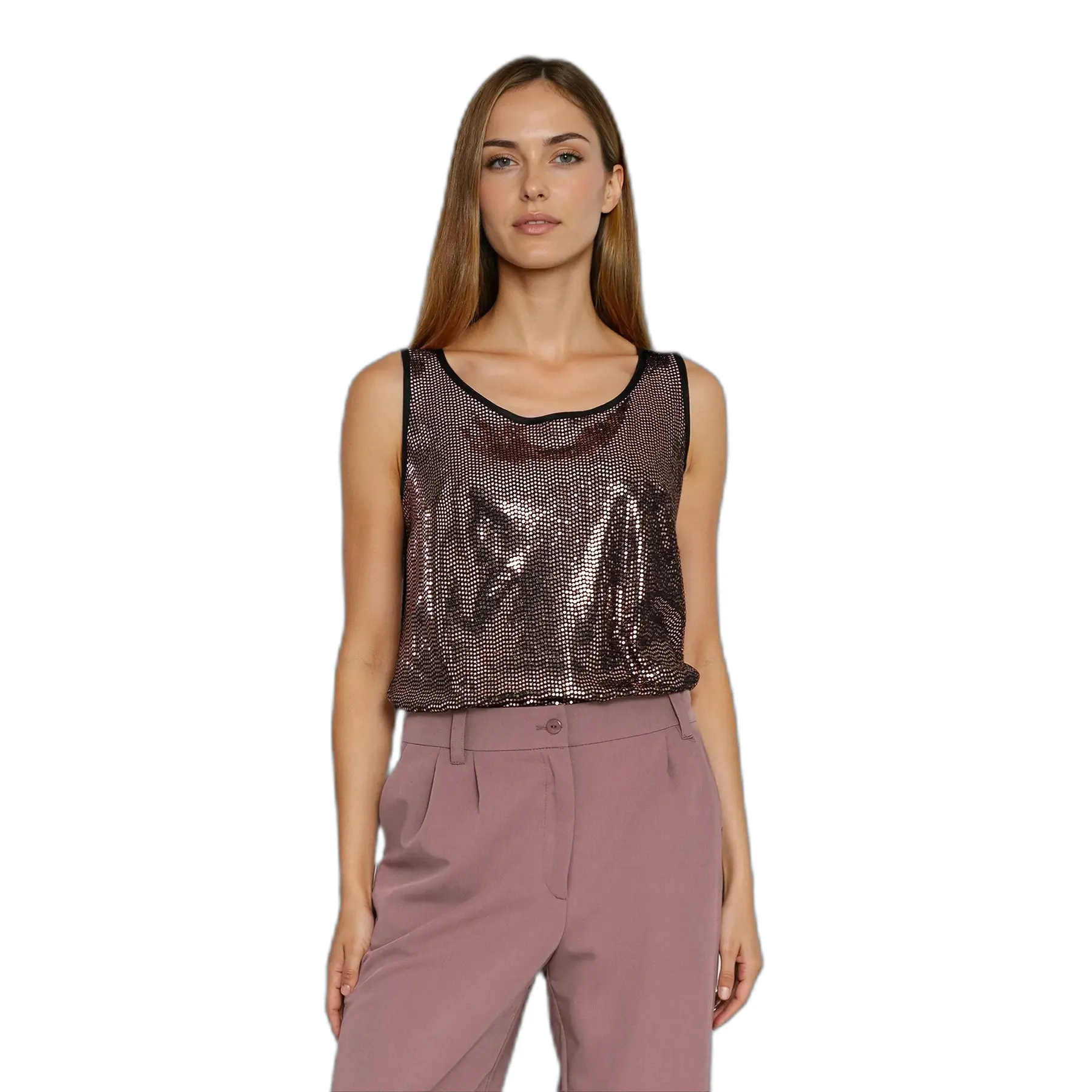 Canottiera da donna Nife Shiny Wide-strap