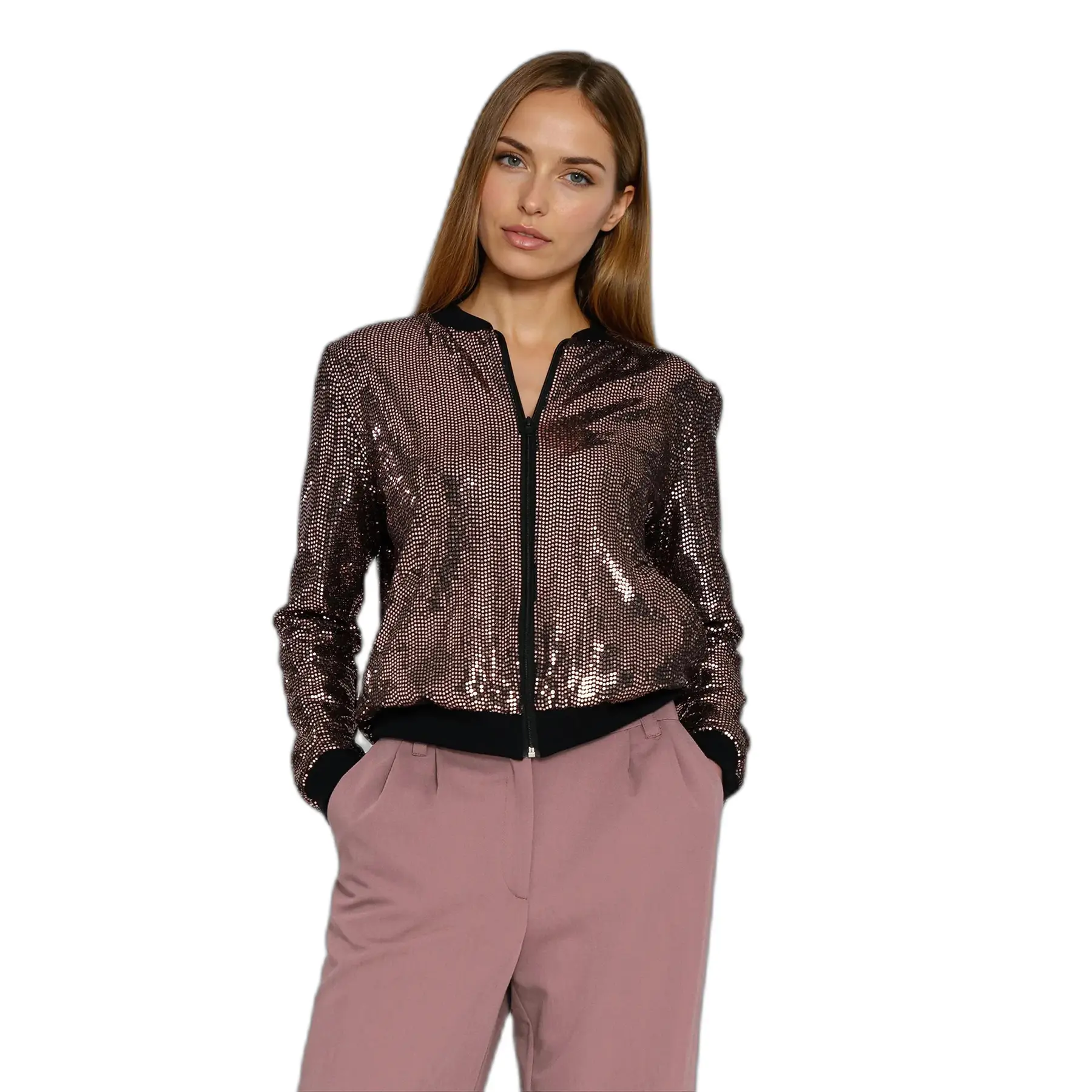 Felpa con zip donna Nife