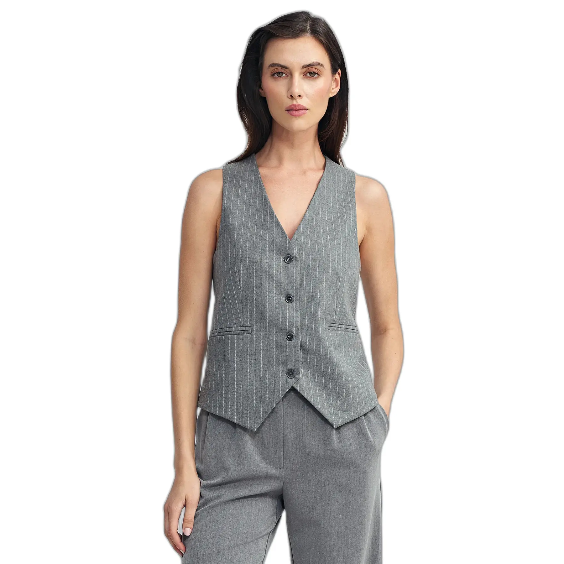 Gilet a righe da donna Nife Classic