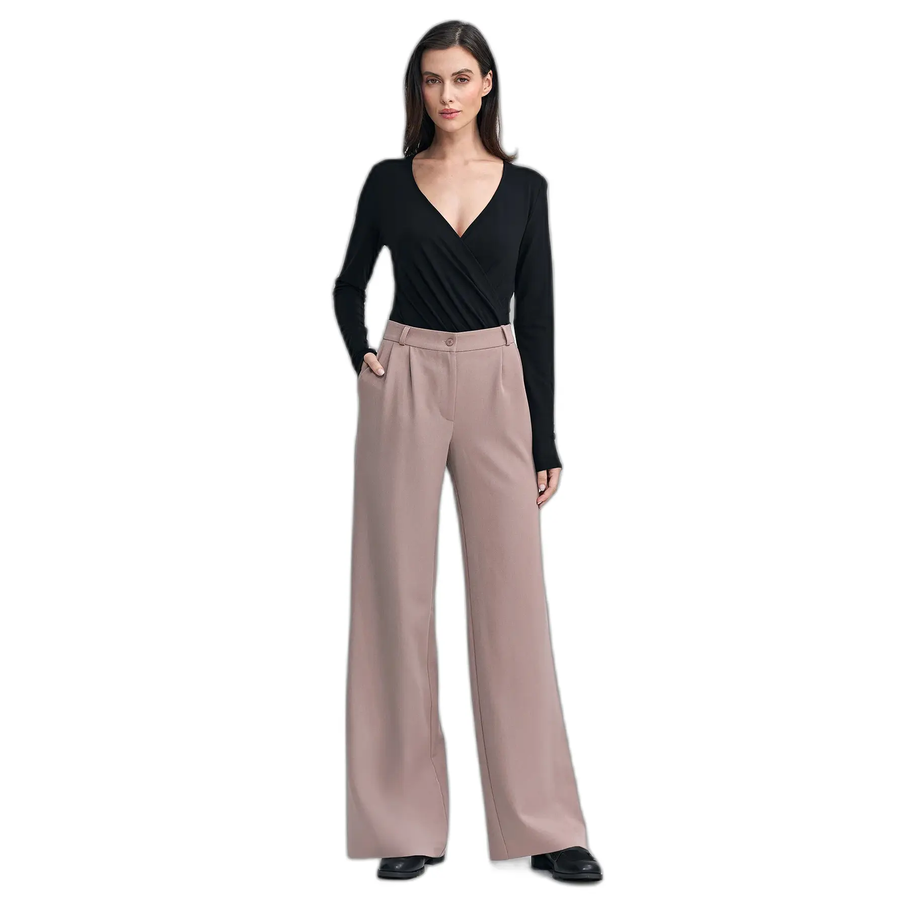 Pantaloni a pieghe da donna Nife Wide Leg