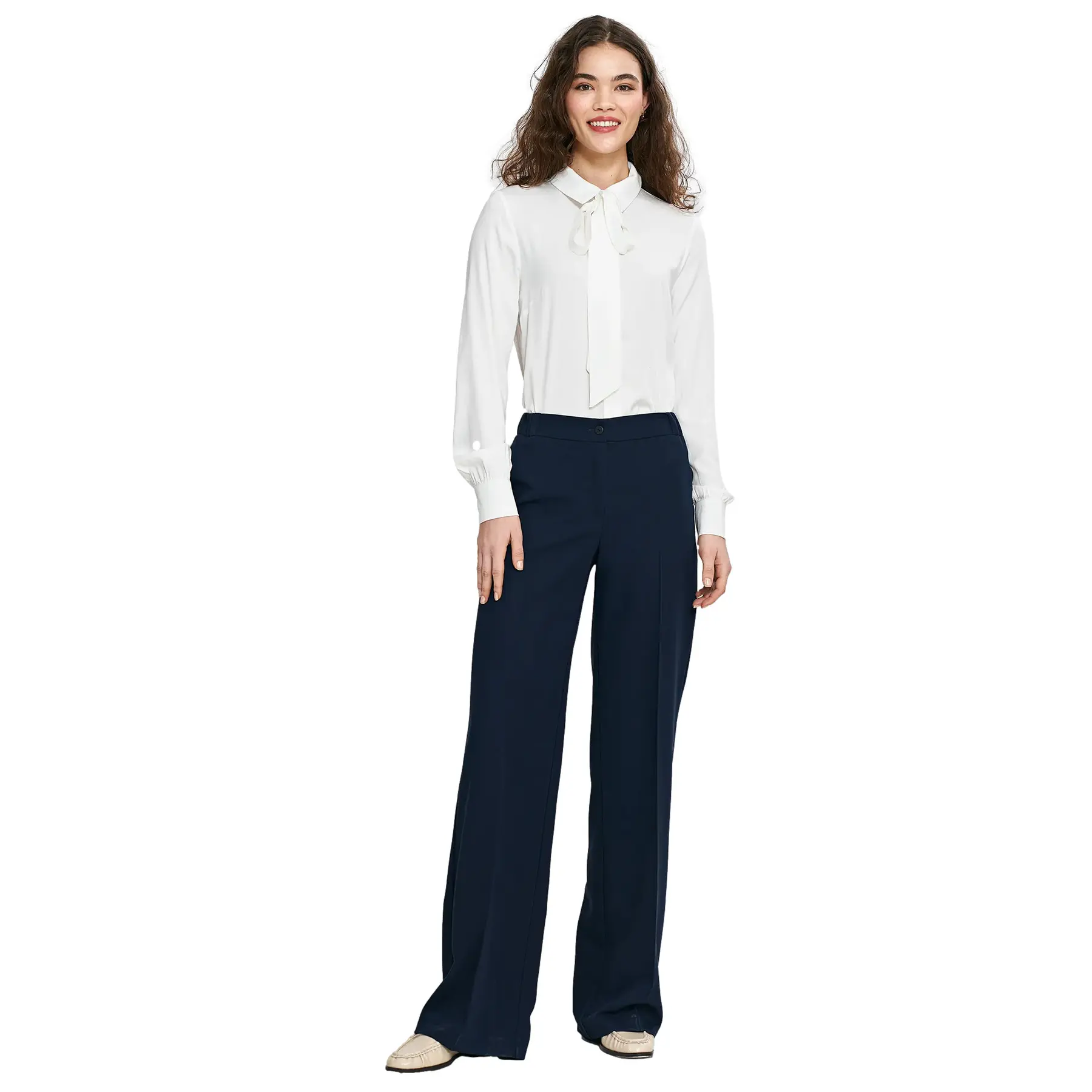 Pantaloni elasticizzati donna Nife Wide Leg