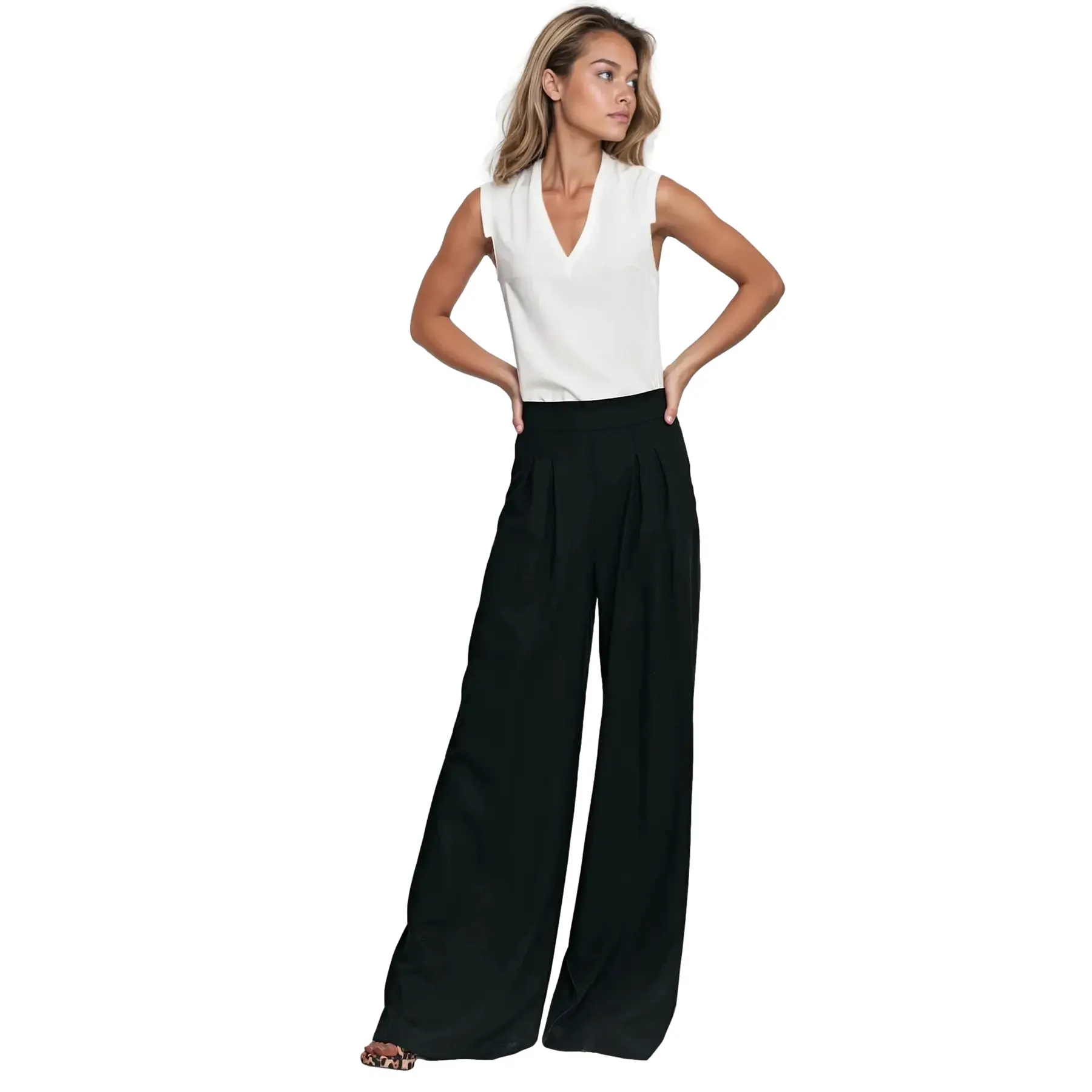 Pantaloni palazzo donna Nife Rayon