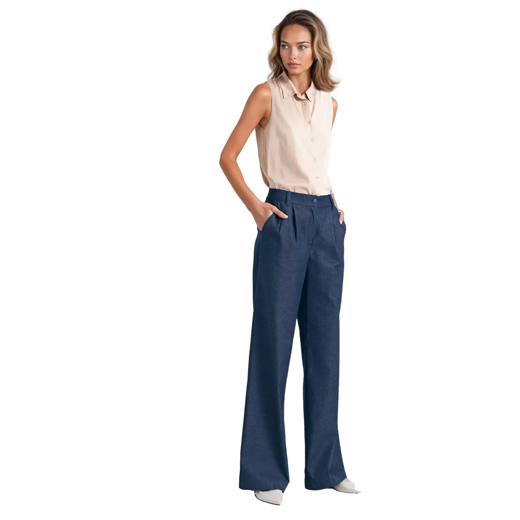 Damen Wide Leg Jeans Nife