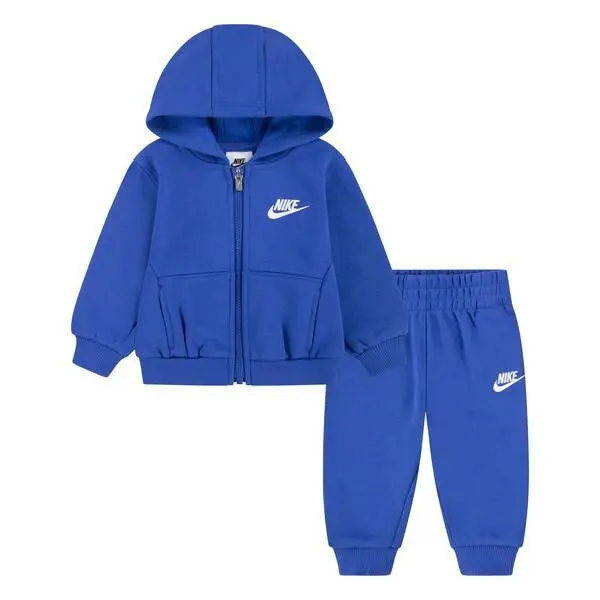 Set felpa con zip e pantaloni tuta per bebè Nike LBR Club