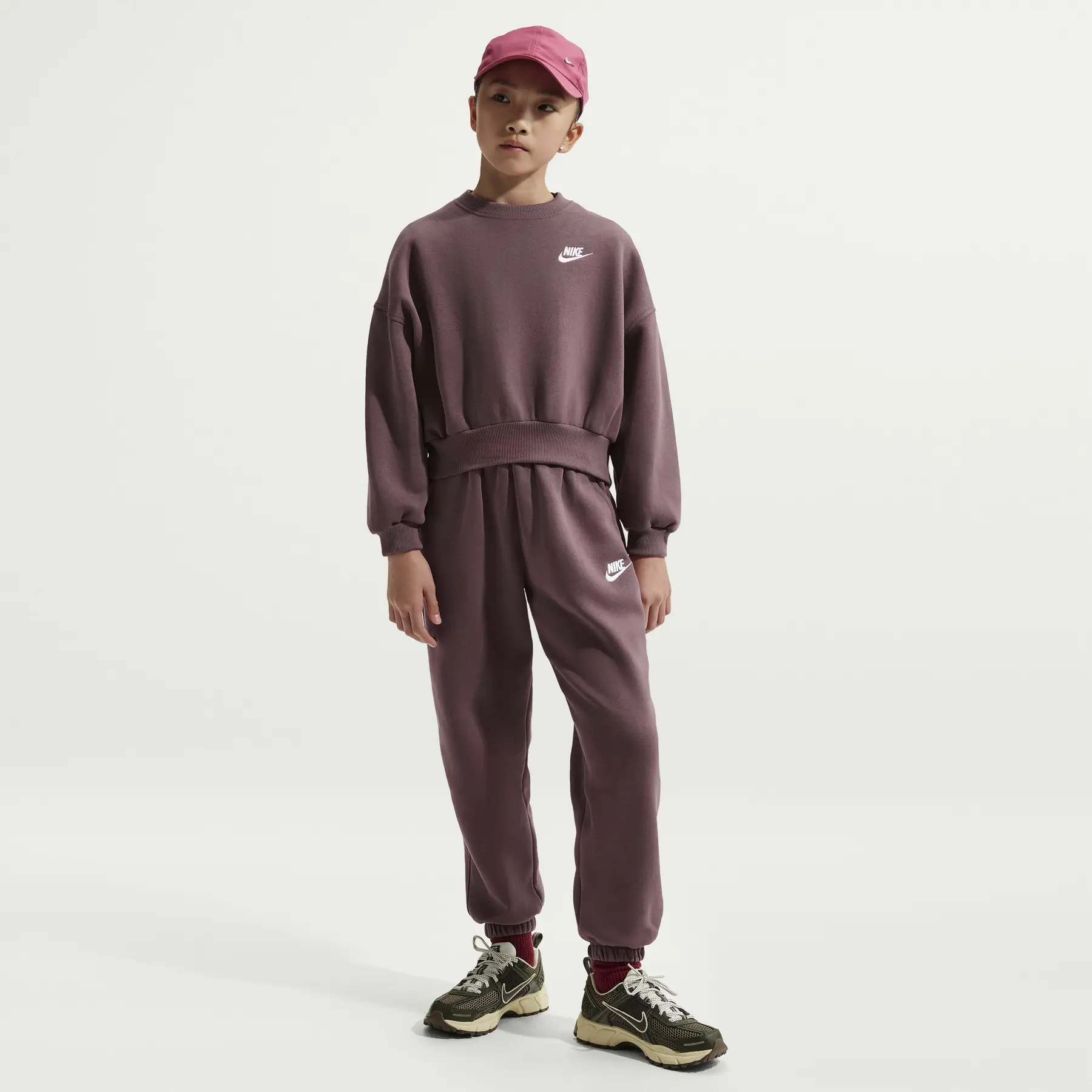 Mädchen Sweatshirt mit Rundhalsausschnitt Nike Club Fleece