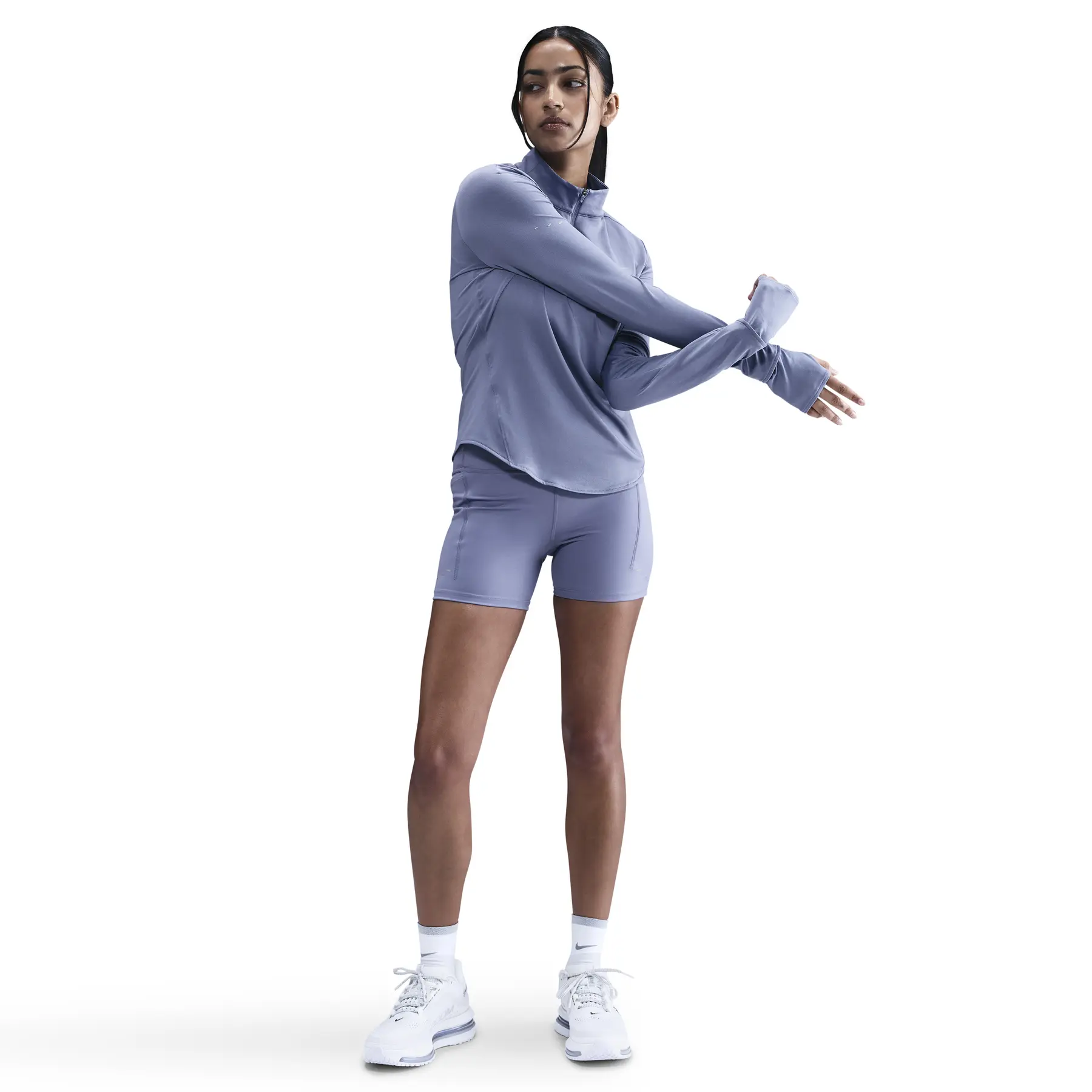1/4-Zip-Langarmtrikot, Damen Nike Swift