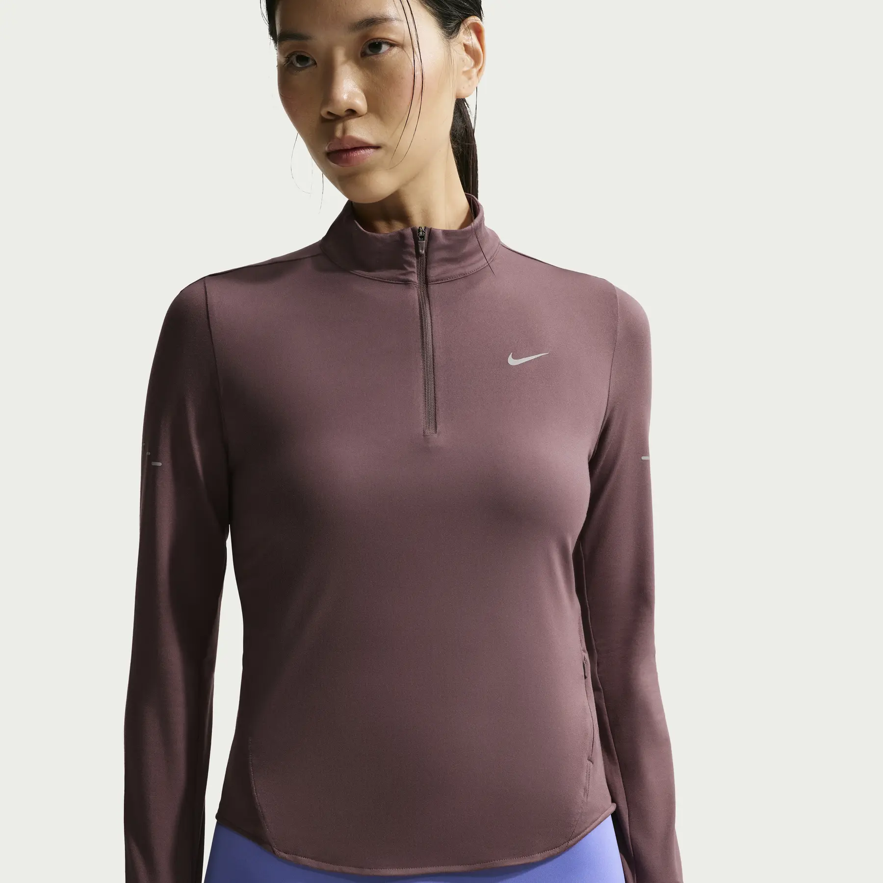 Damestrui met lange mouwen en 1/4 rits Nike Swift