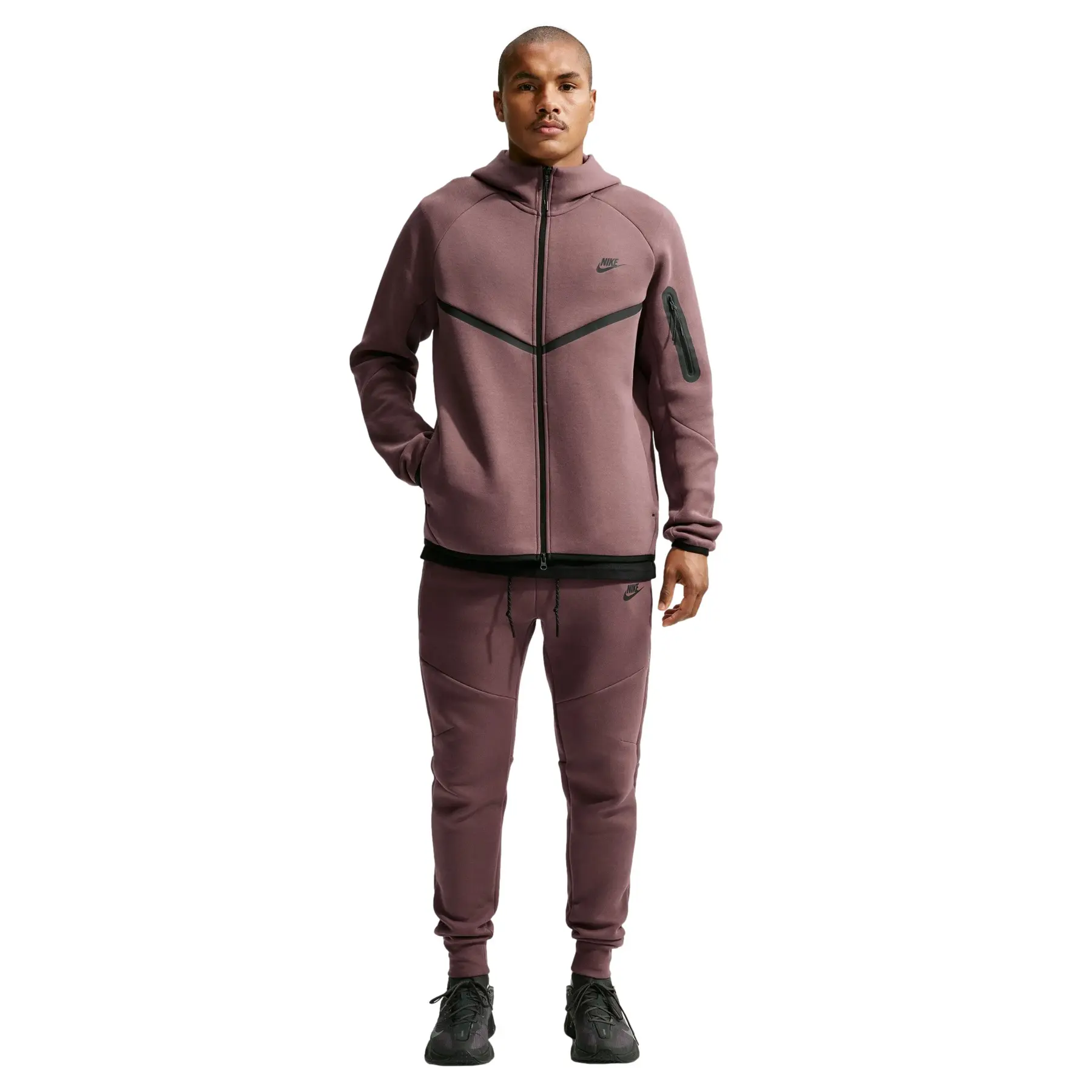 Nike Tech Fleece - Sudaderas Marrón Hombre Algodón Talla L - Imagen 3