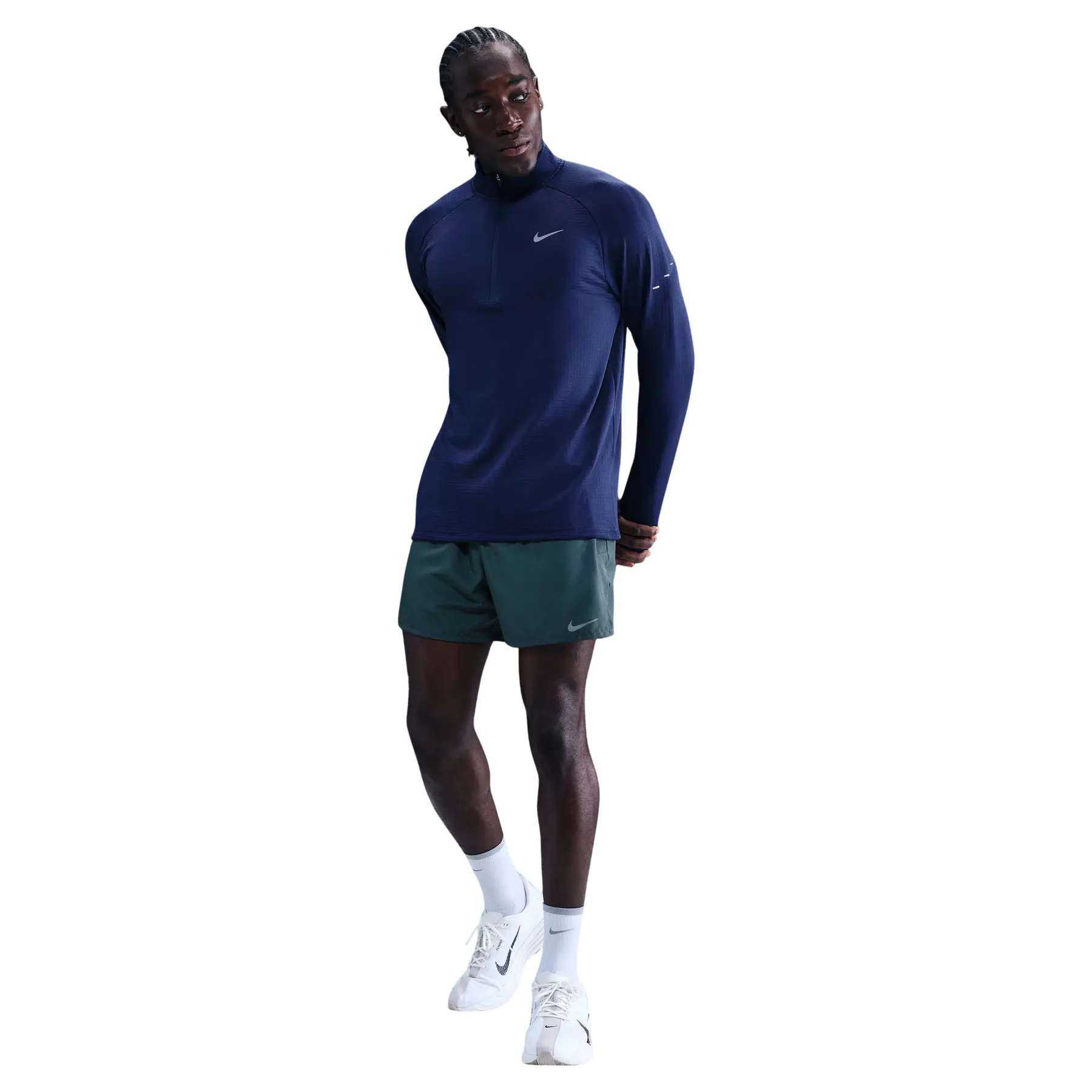 Langarm-Midzip-Shirt Nike Stride