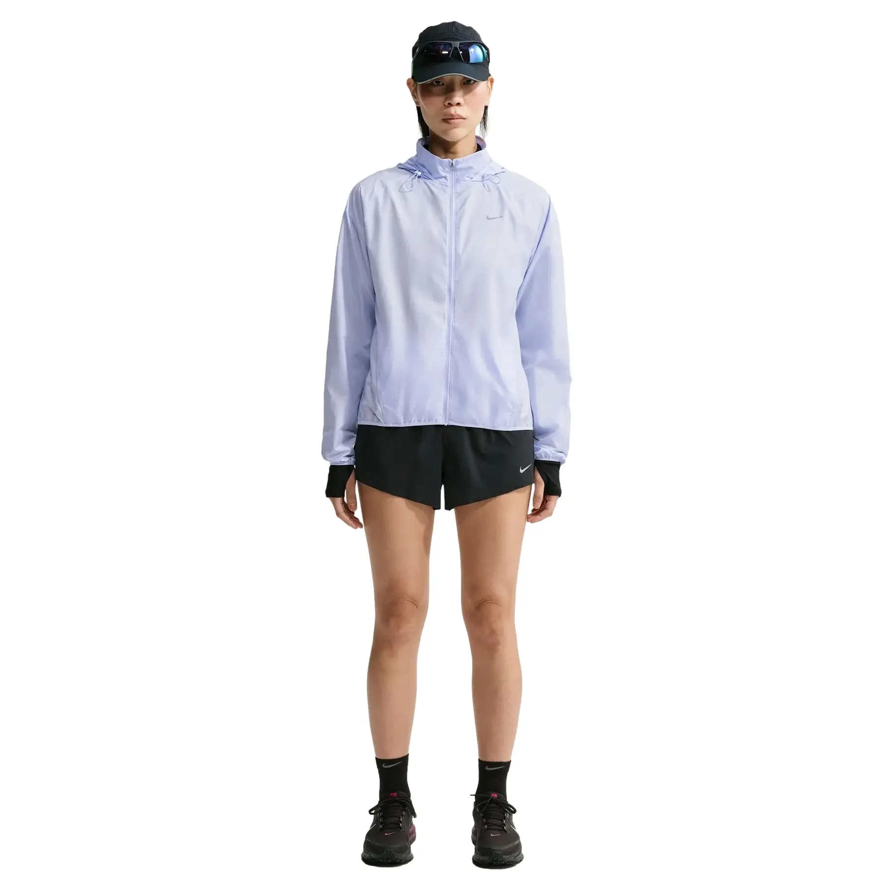 Regenjacke mit Kapuze für Damen Nike Tempo