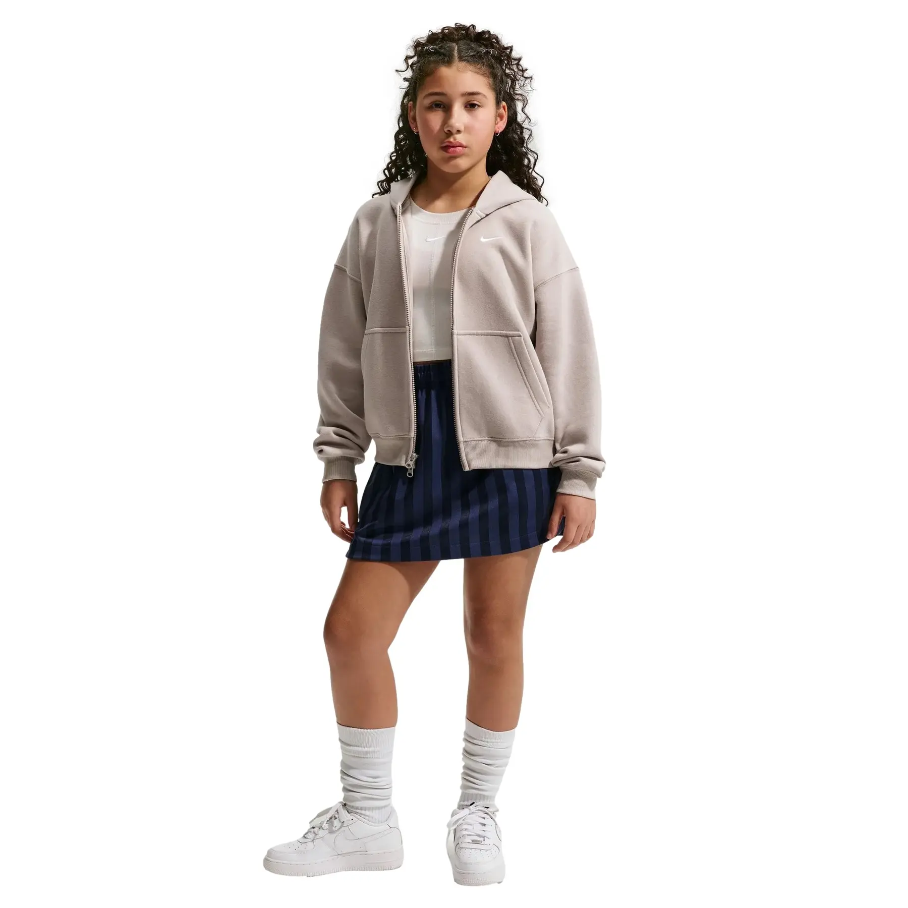 Zipped hoodie voor meisjes Nike Sportswear Studio Fleece