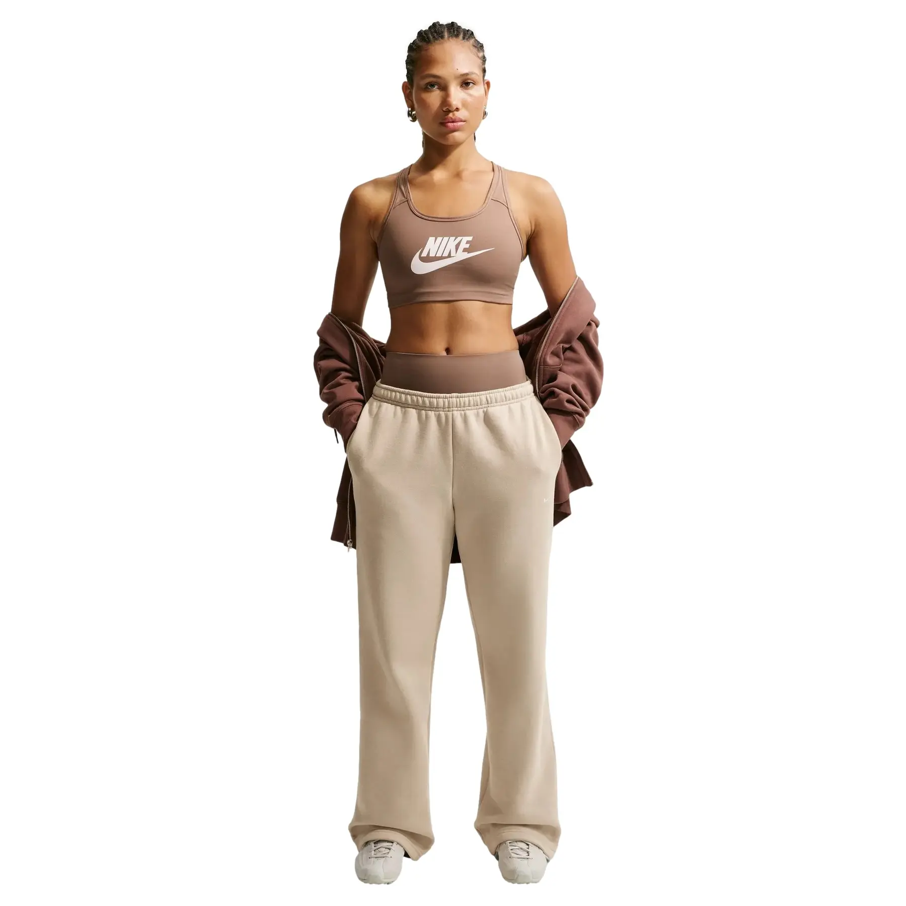 Dames mid-rise joggingsbroek met open zoom Nike Studio