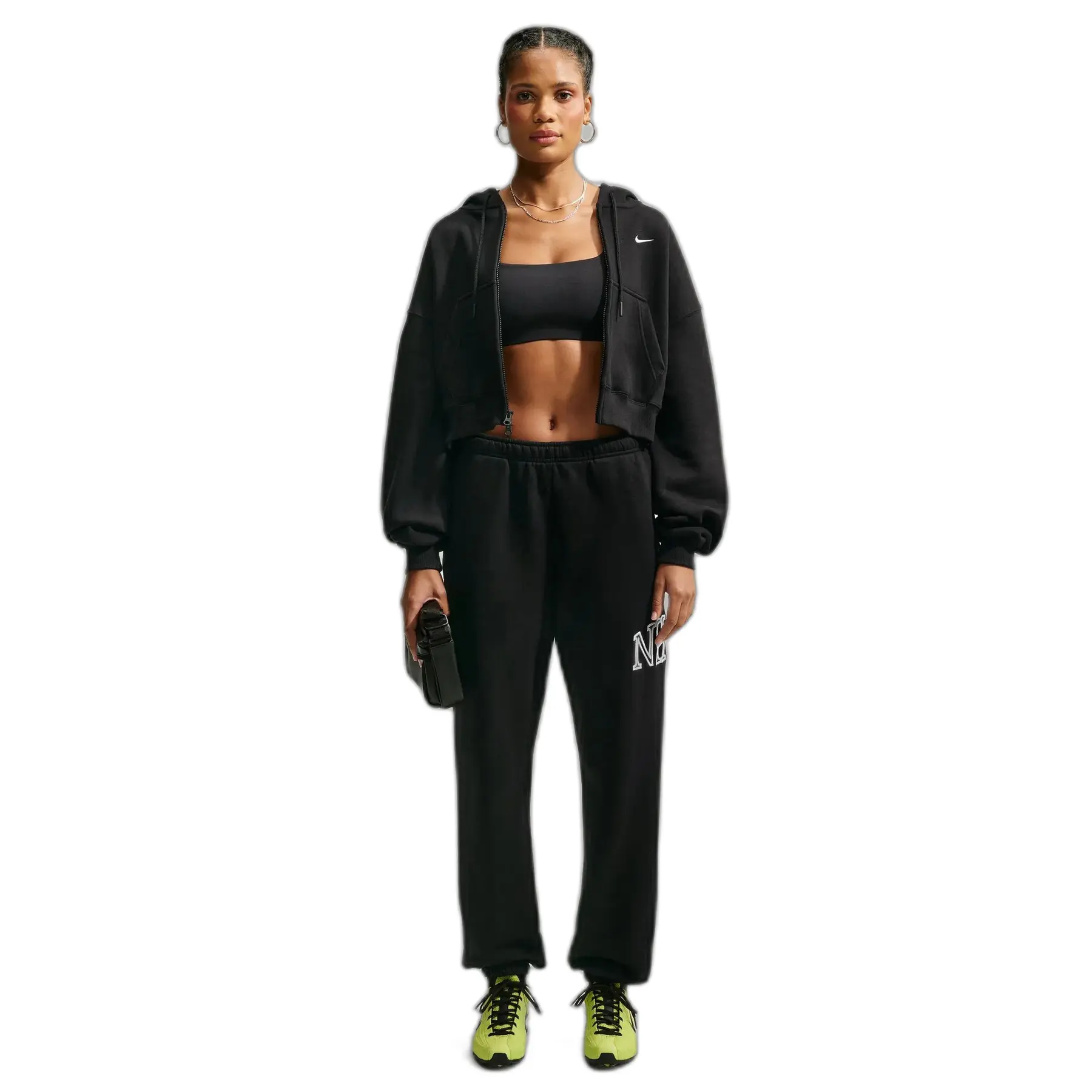 Korte dames hoodie met rits Nike Studio Fleece