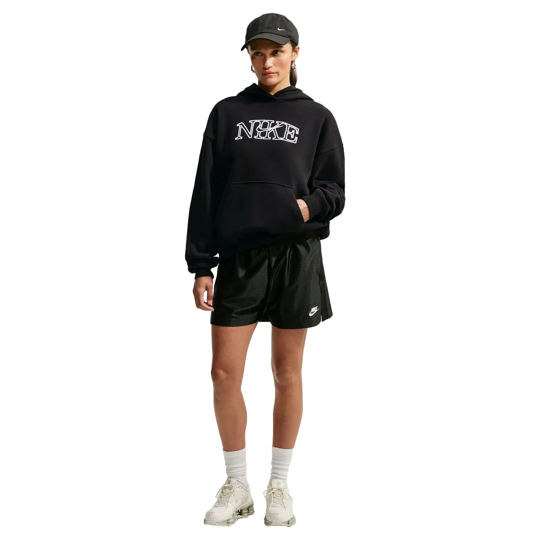 Dames Hoodie Nike Studio Graphic Fleece