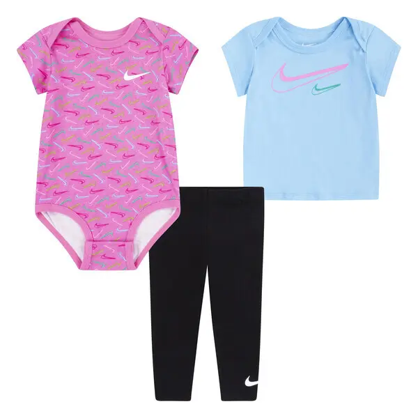 Set 3 pezzi per bambina Nike Swoosh Logo