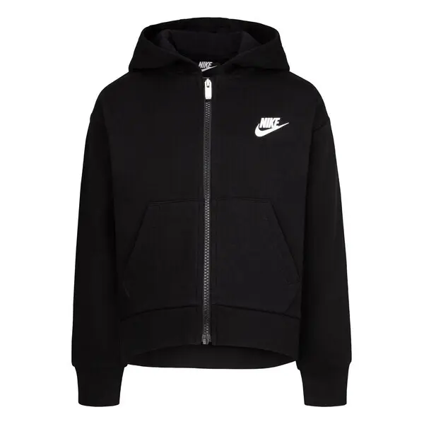 Top e fondo in pile da bambina con cappuccio Nike Club