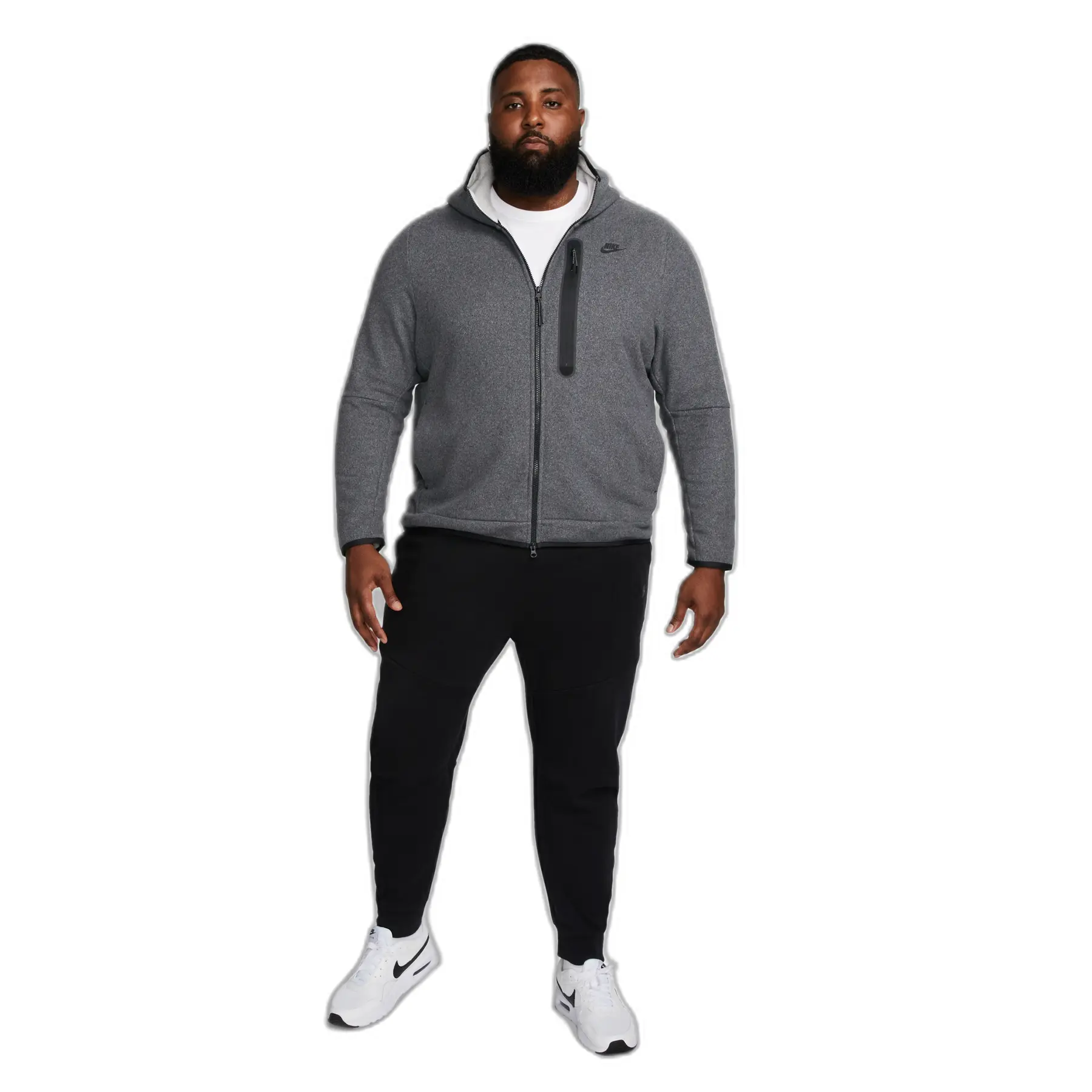 Sweatshirt mit Reißverschluss und Kapuze aus Molton Nike Winter