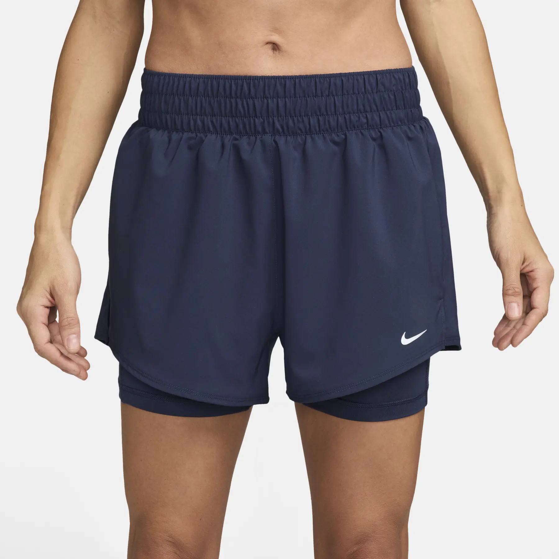Dames 2-in-1 short met hoge taille Nike One Dri-Fit