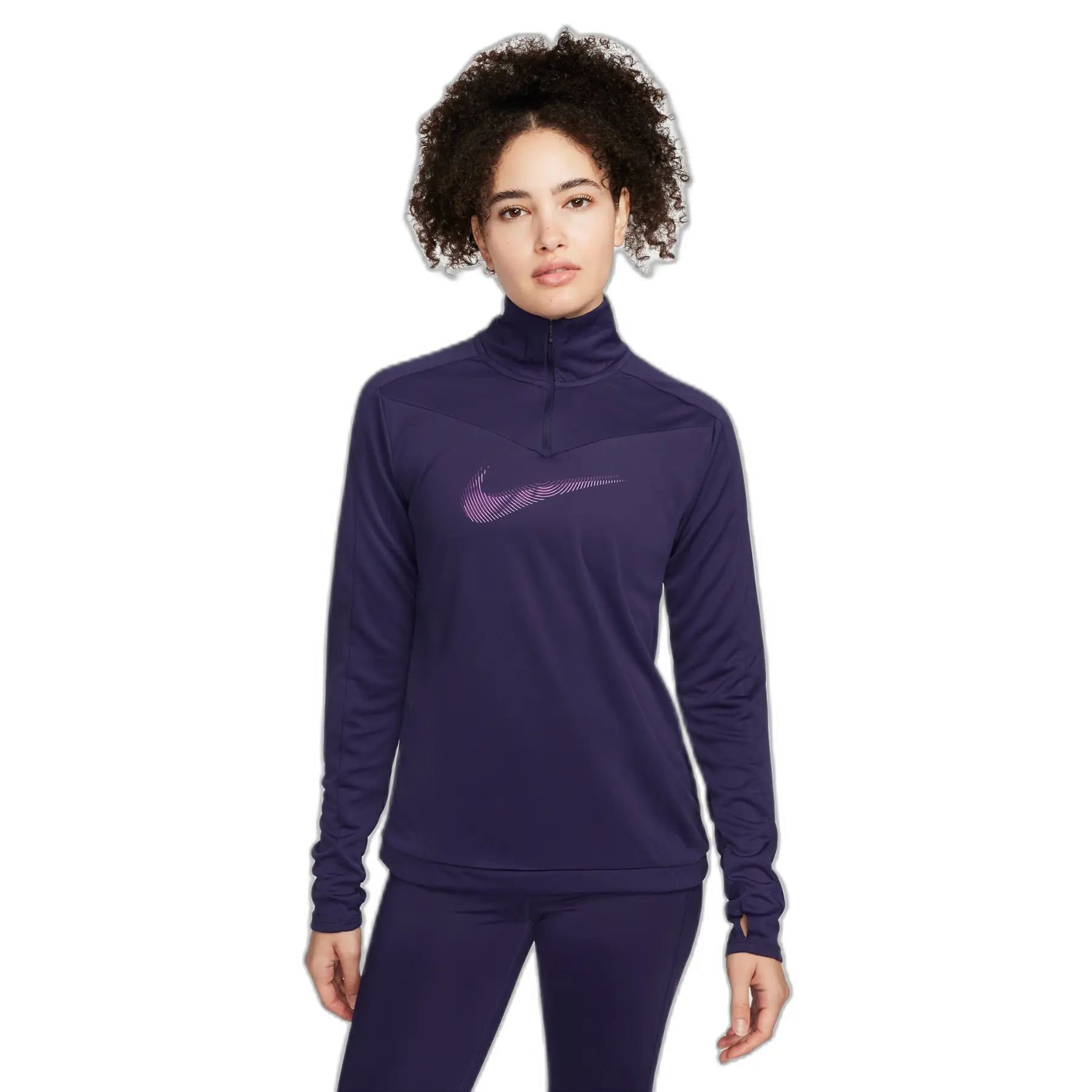 Sweatshirt 1/2 Zip Women Nike Dri-FIT Swoosh HBR Pacer
