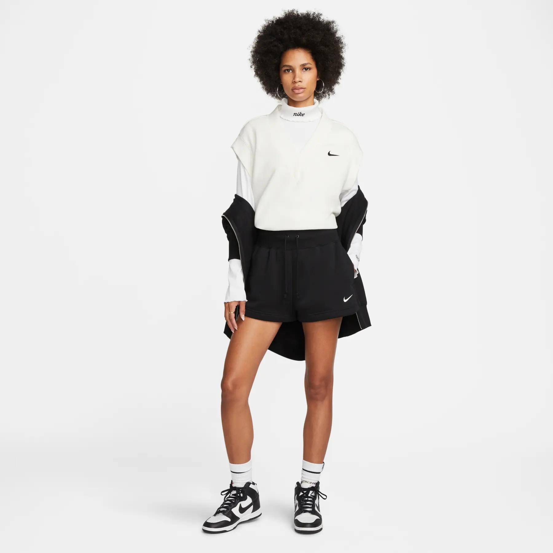 Sweatshorts mit hohem Bund für Damen Nike