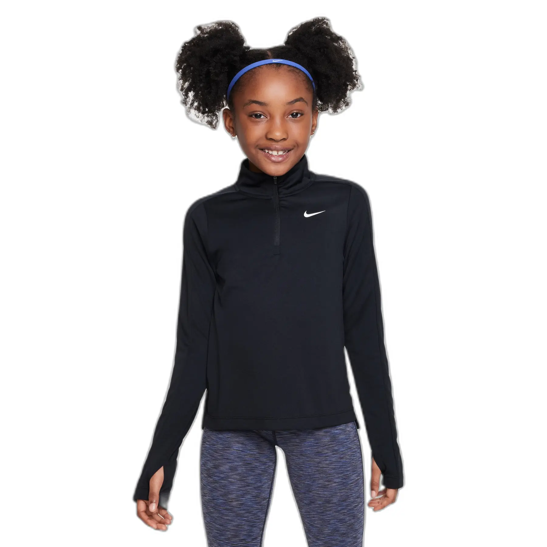 Dri-Fit-Halbzipper-Trainingsjacke für Mädchen Nike
