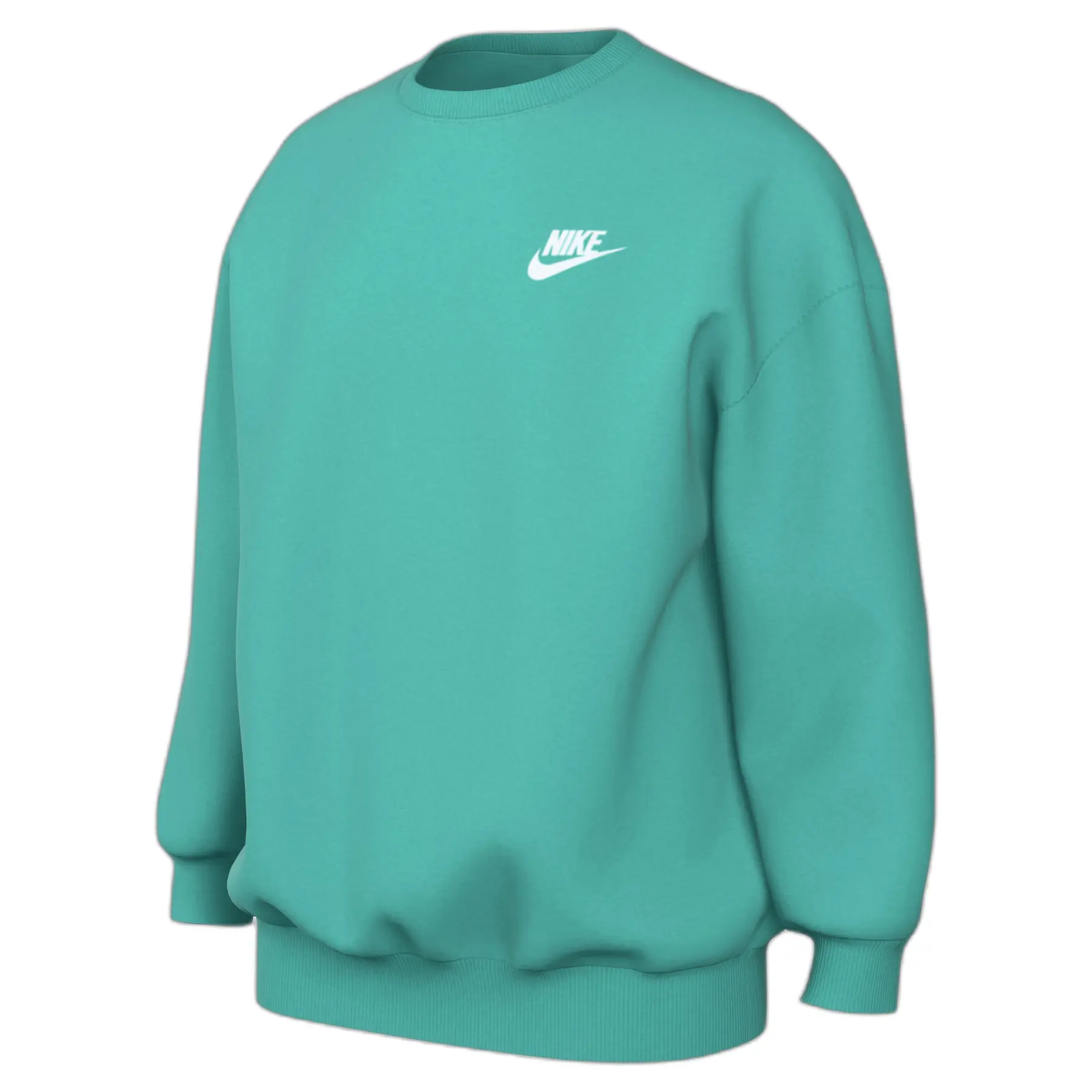 Felpa da bambino con scollo rotondo oversize Nike Club Fleece