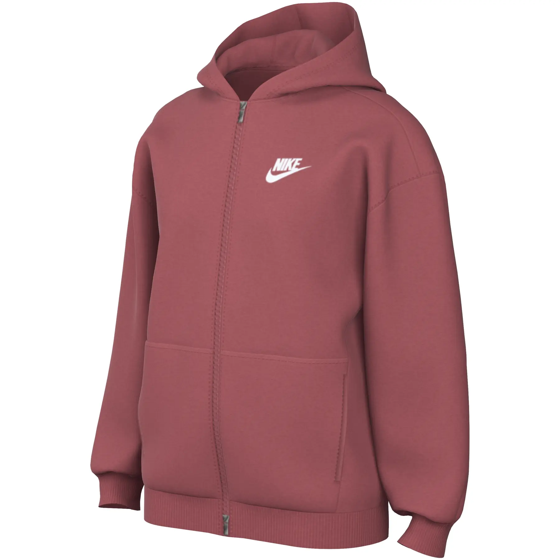 Oversize-Kapuzen-Sweatshirt mit Reißverschluss für Kinder Nike Club Fleece