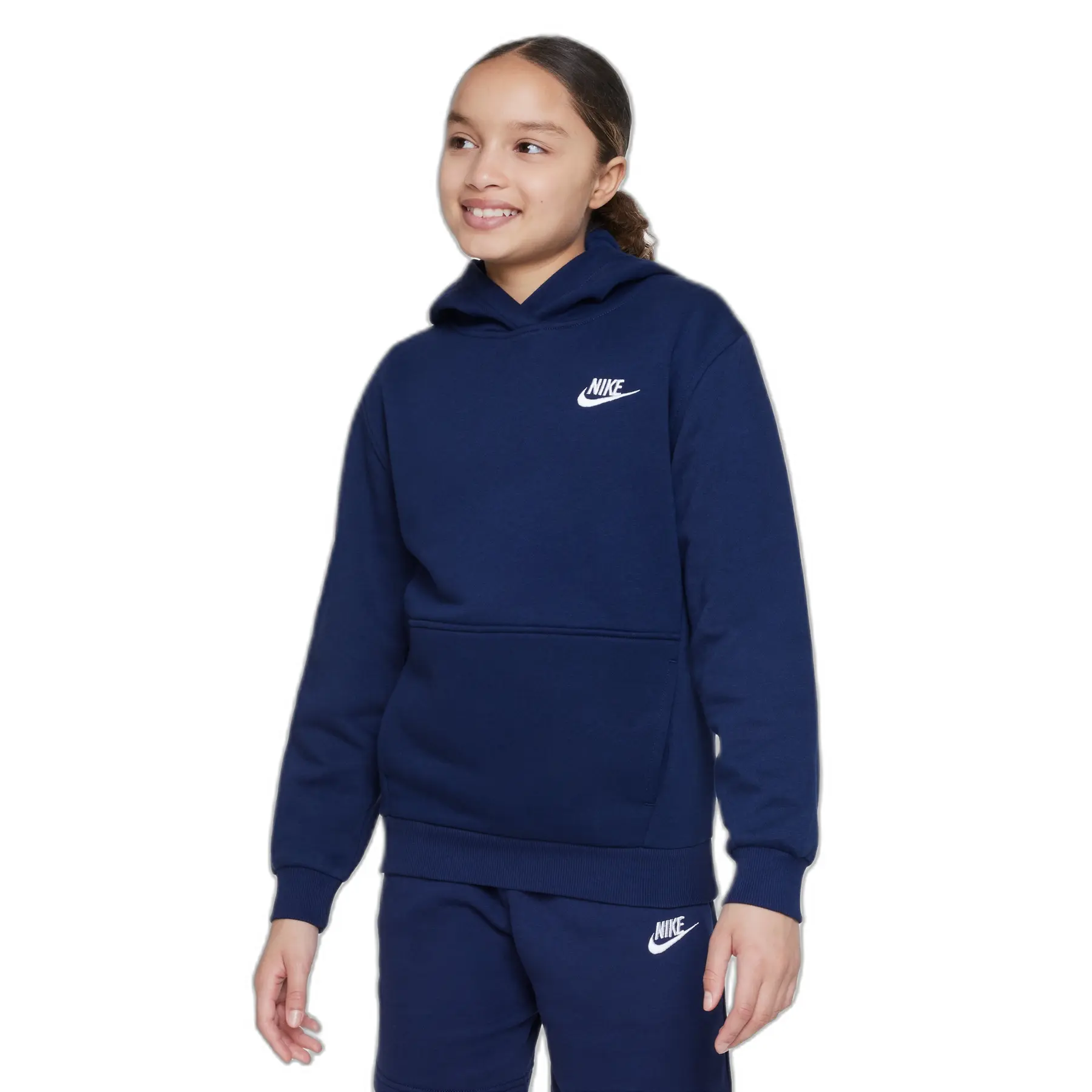 Felpa con cappuccio per bambini Nike Club Fleece LBR