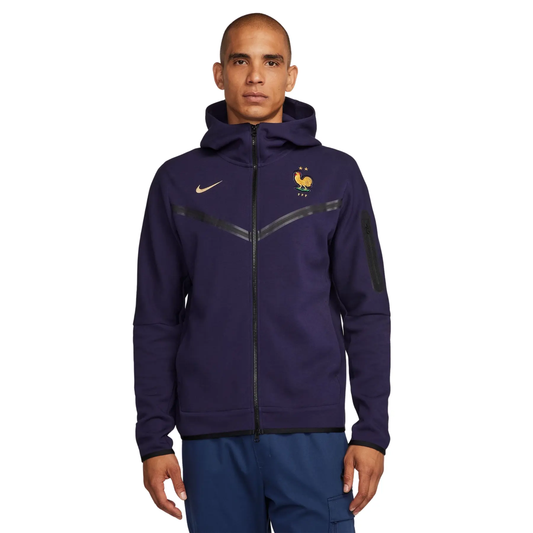 Waterdichte jack met rits en capuchon Frankrijk Tech Fleece 2024/25