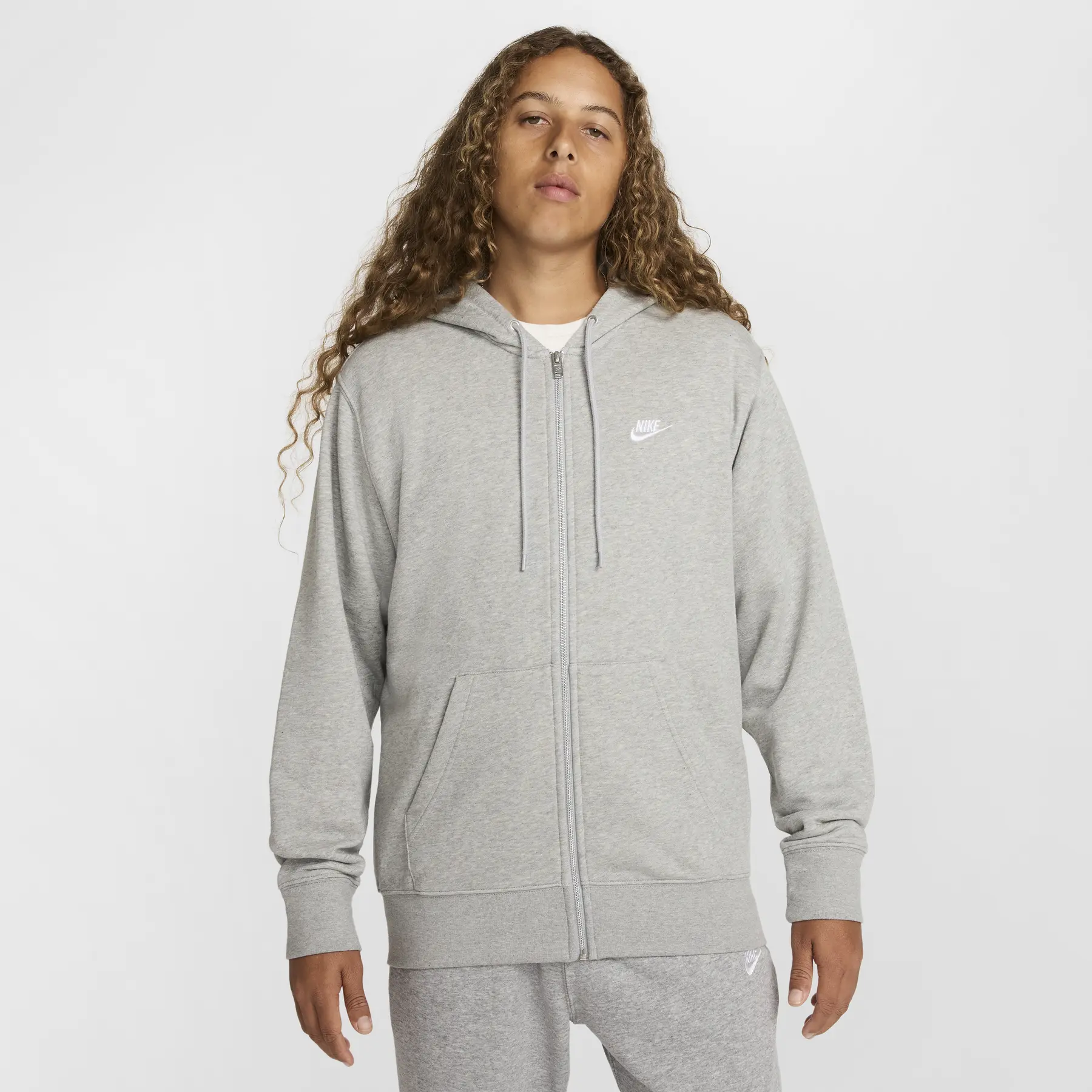 Felpa con cerniera a cappuccio Nike Club Fleece