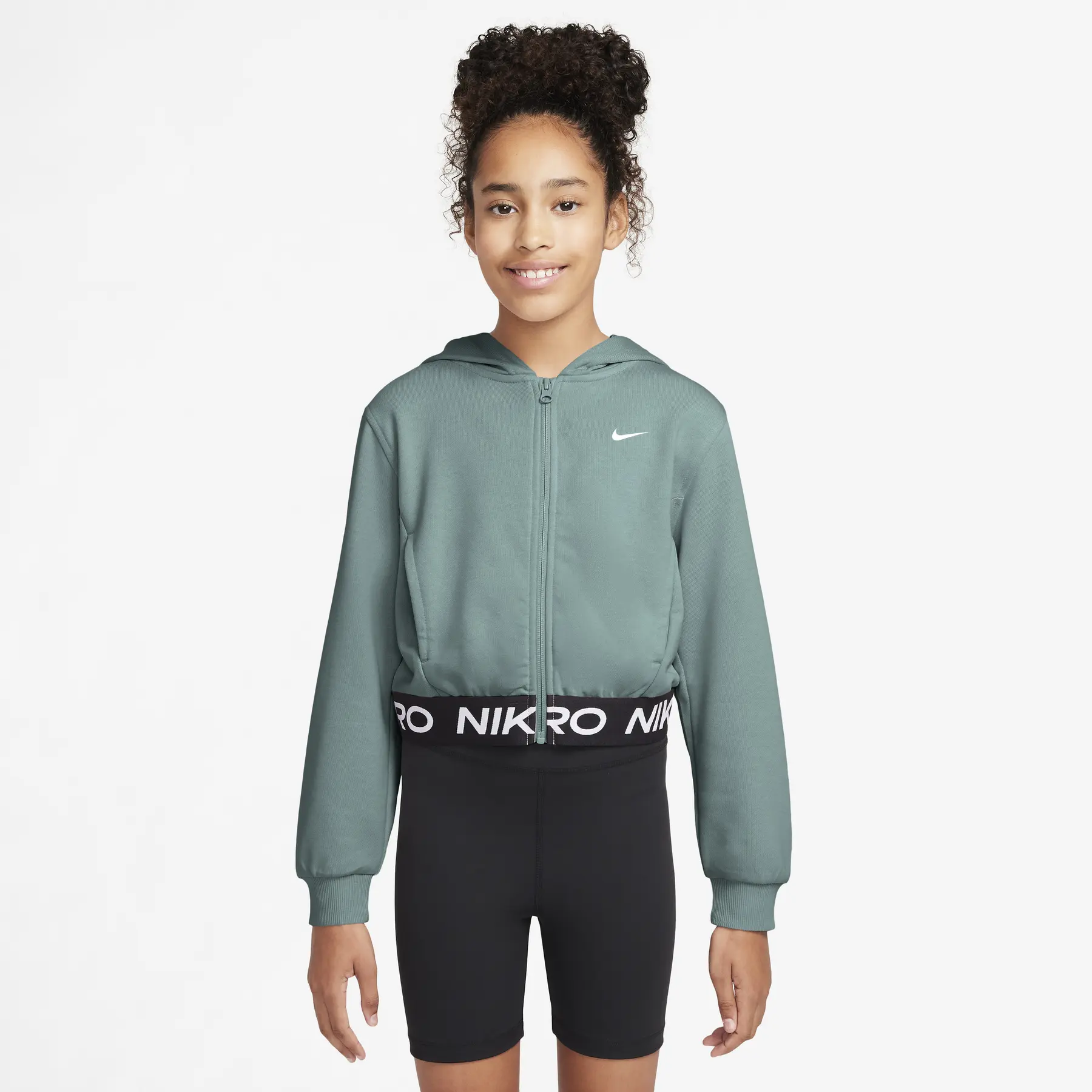 Sudadera con capucha y cremallera infantil Nike Pro Fleece Dri-Fit