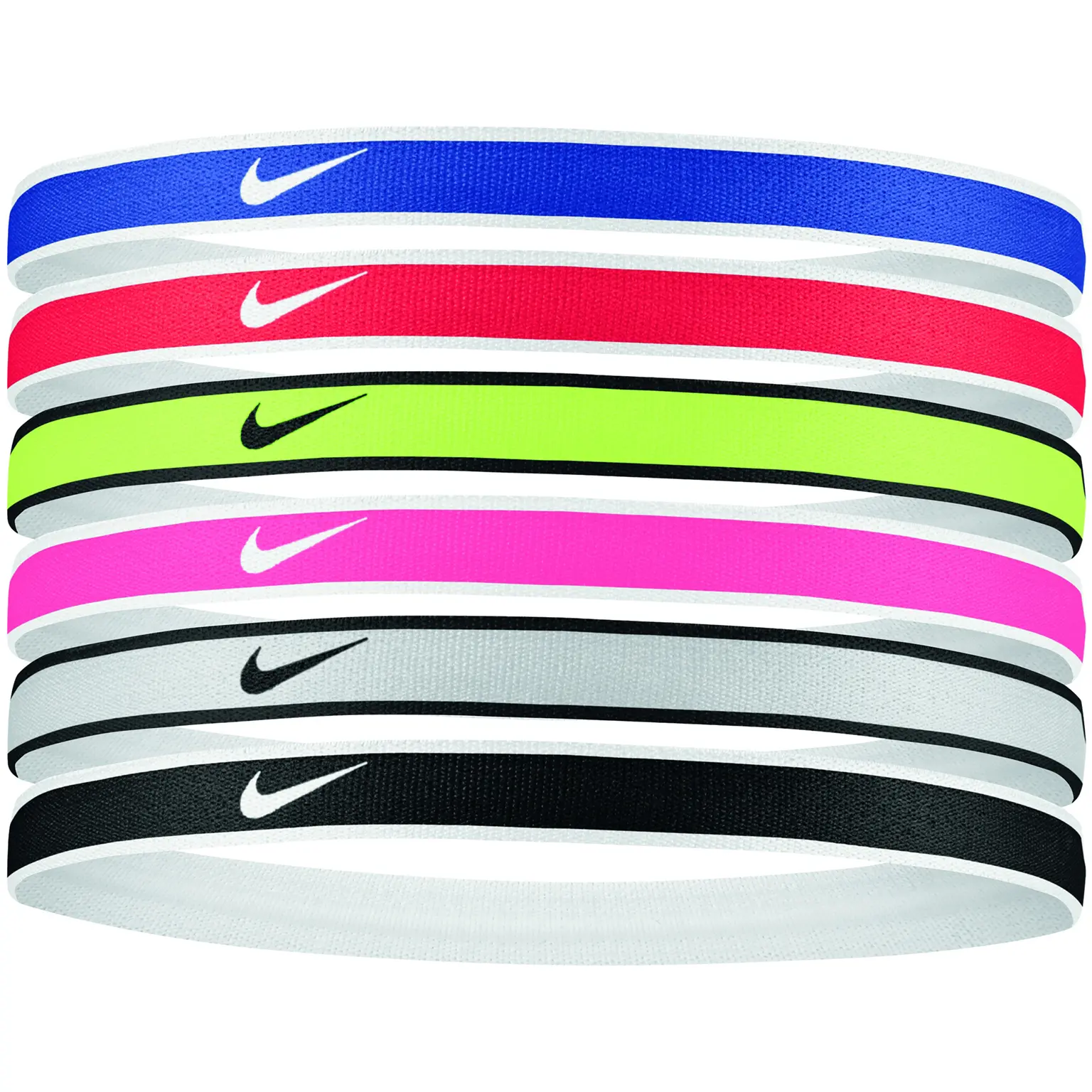 6er-Set Stirnbänder für Frauen Nike Swoosh Sport Tipped