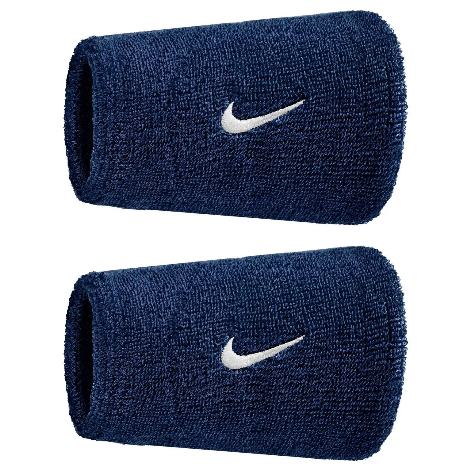 Nike Poignet Éponge Polaire Swoosh Classic Double Wide (X2) Bleu Tu