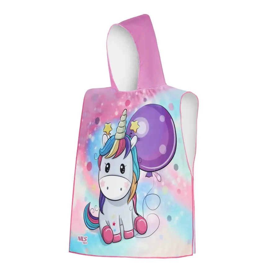 Kinderponcho met capuchon NILS Aqua NAR20 Crocodile Unicorn
